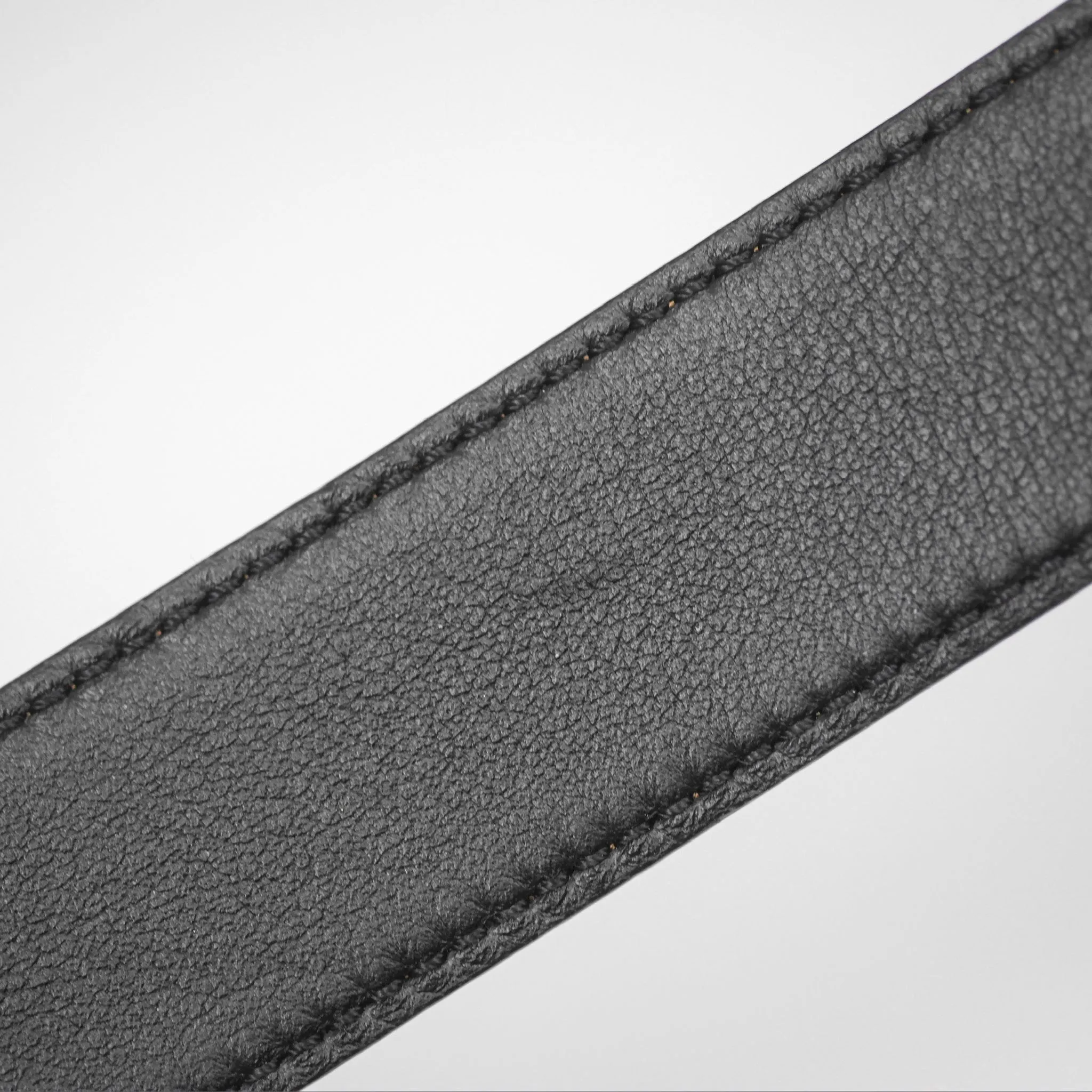 Loewe Reversible Anagram Belt in Smooth Calfskin Tan/ Black Gold Hardware Size 85