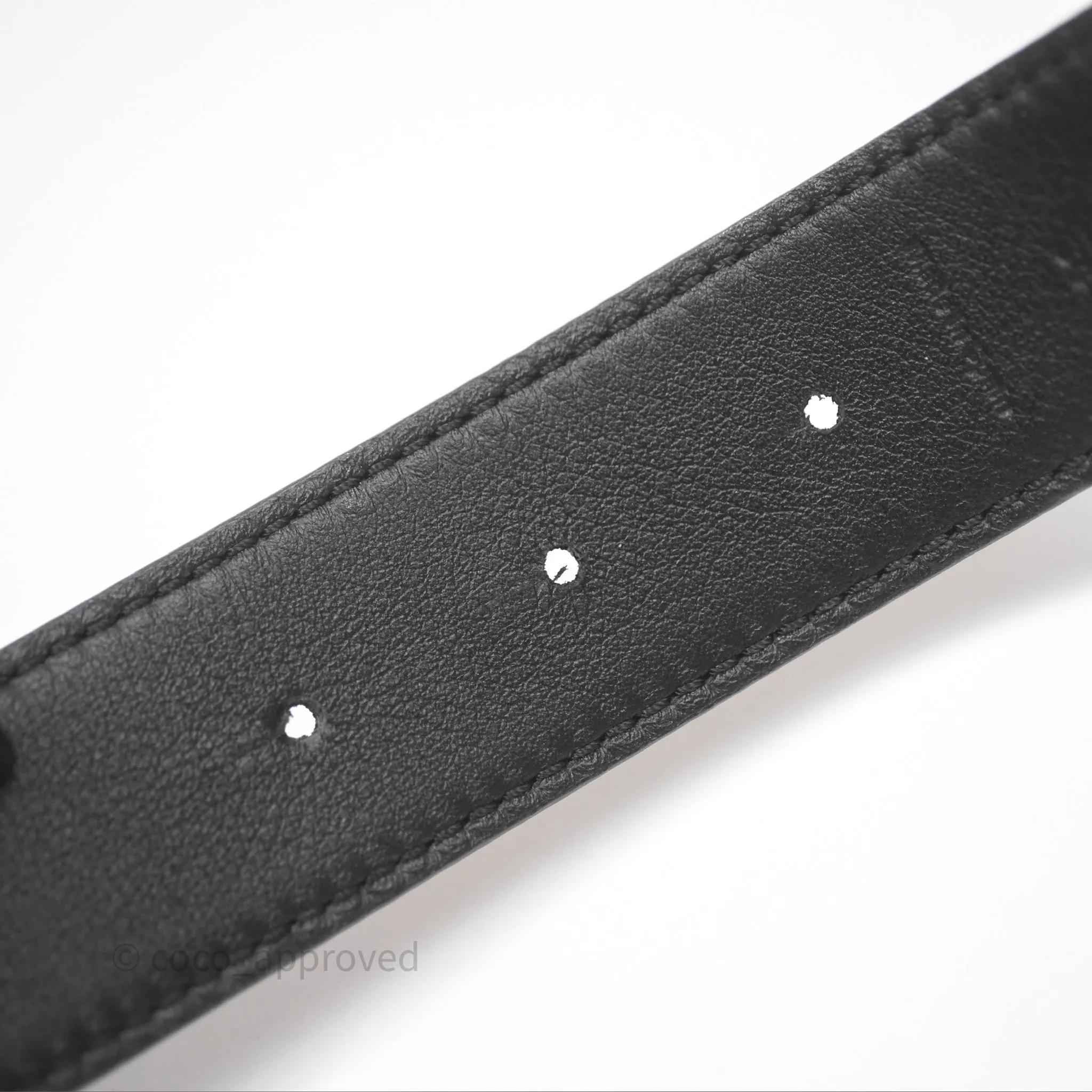 Loewe Reversible Anagram Belt in Smooth Calfskin Tan/ Black Gold Hardware Size 85