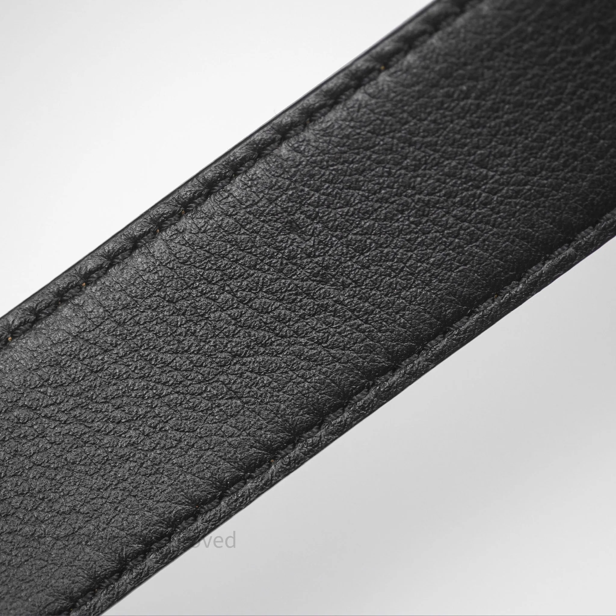Loewe Reversible Anagram Belt in Smooth Calfskin Tan/ Black Gold Hardware Size 85