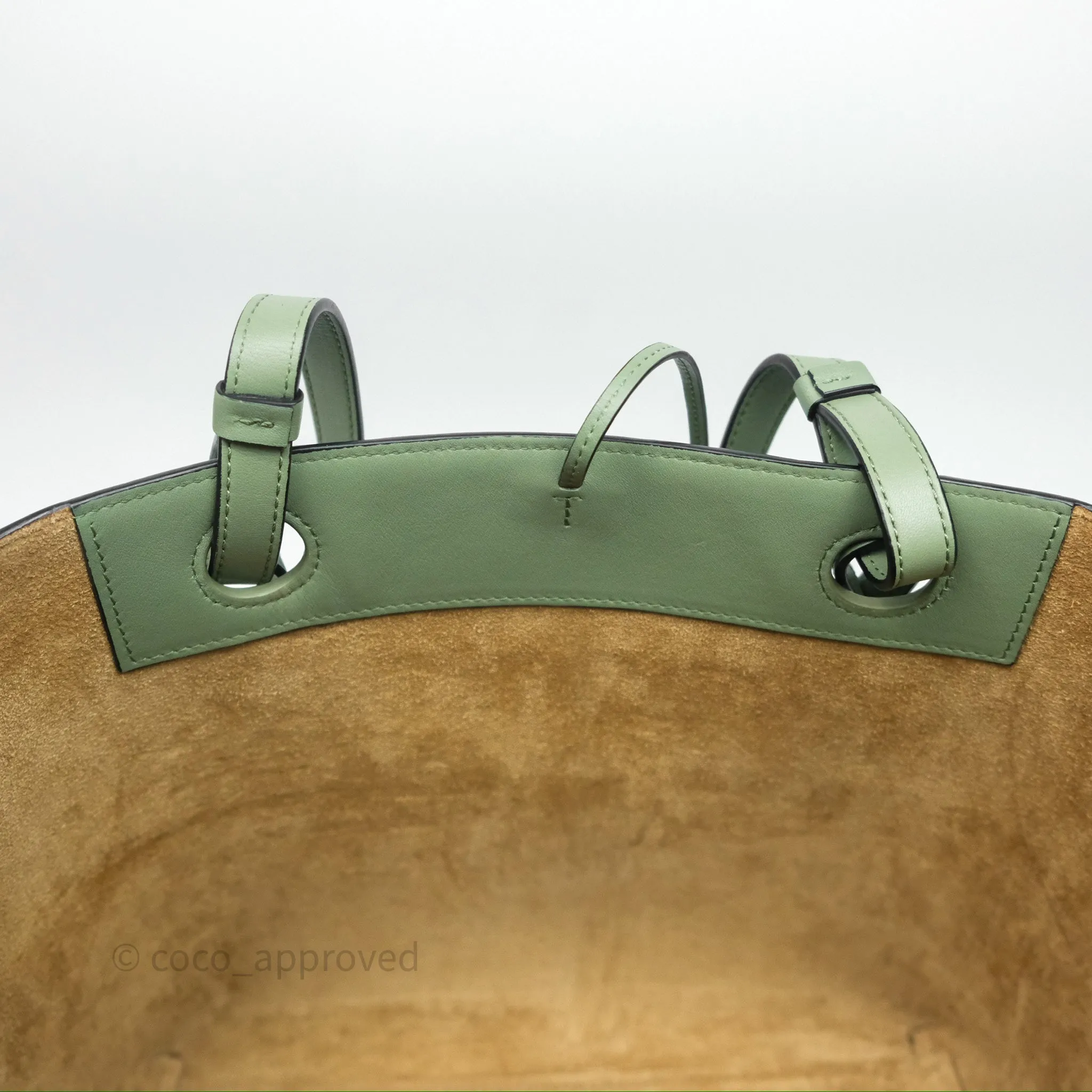 Loewe Small Anagram Tote In Rosemary Green Calfskin