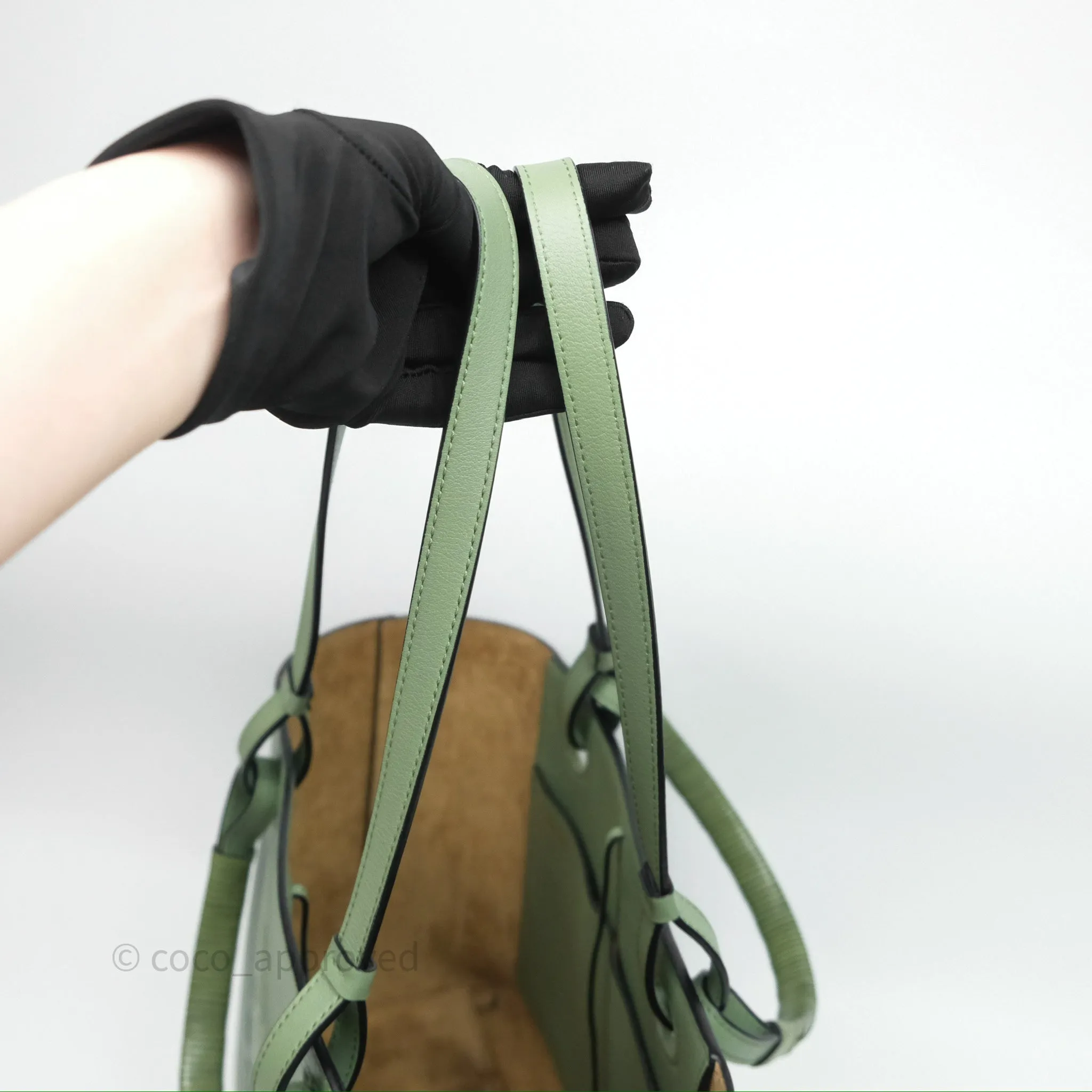 Loewe Small Anagram Tote In Rosemary Green Calfskin