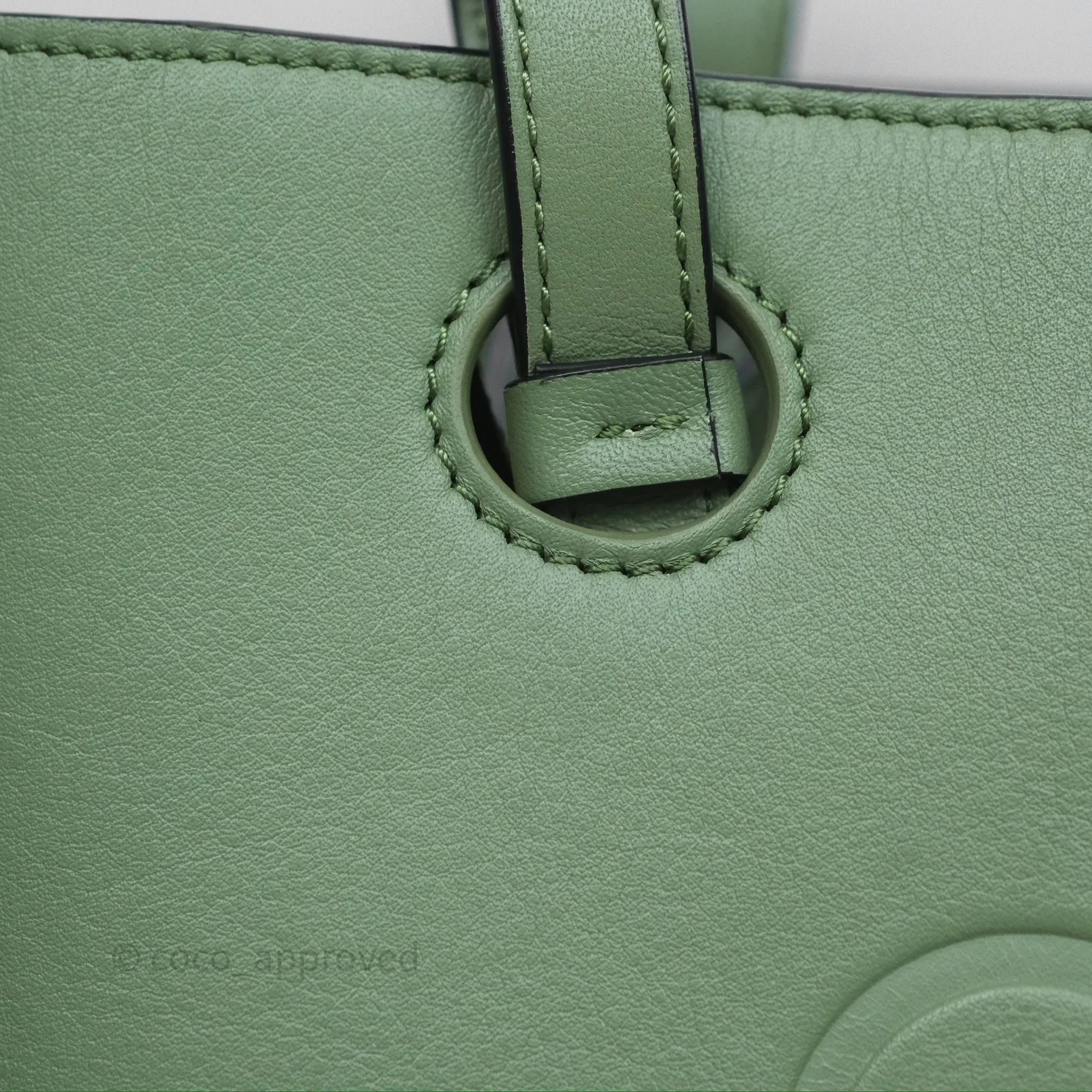 Loewe Small Anagram Tote In Rosemary Green Calfskin
