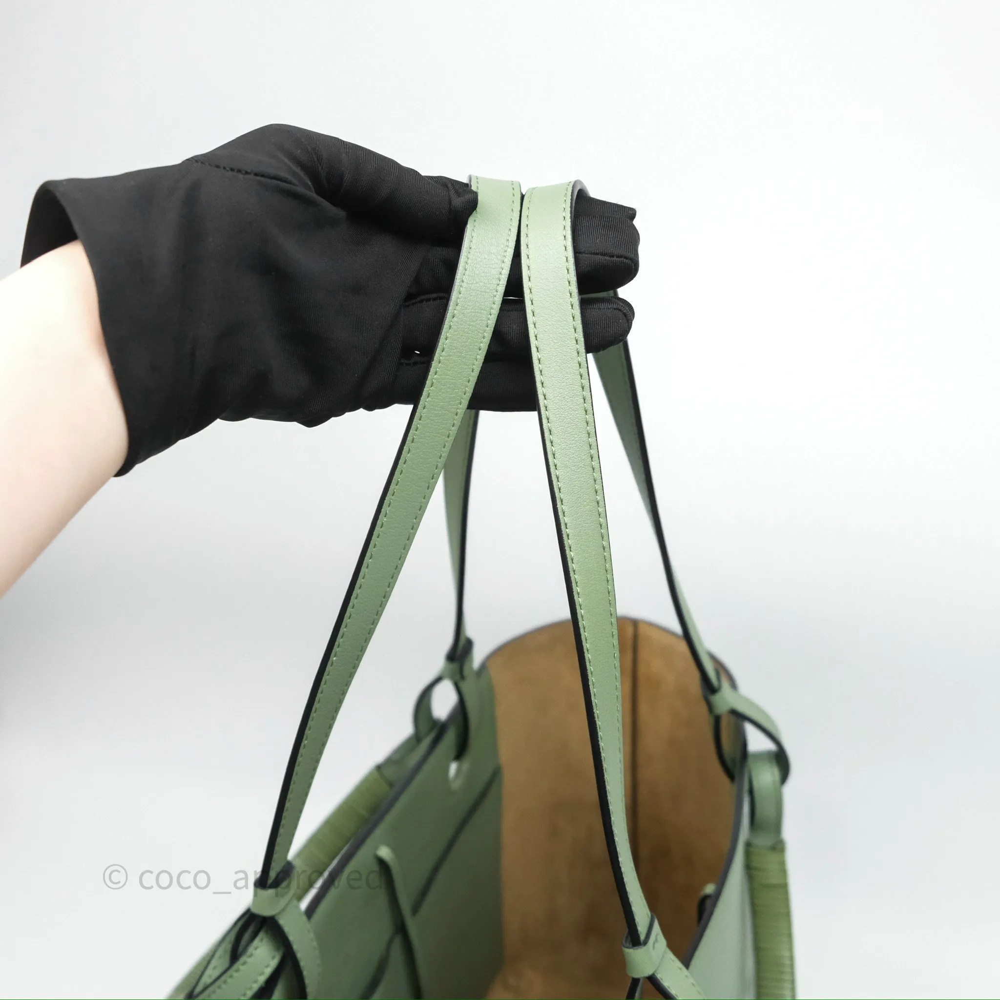 Loewe Small Anagram Tote In Rosemary Green Calfskin