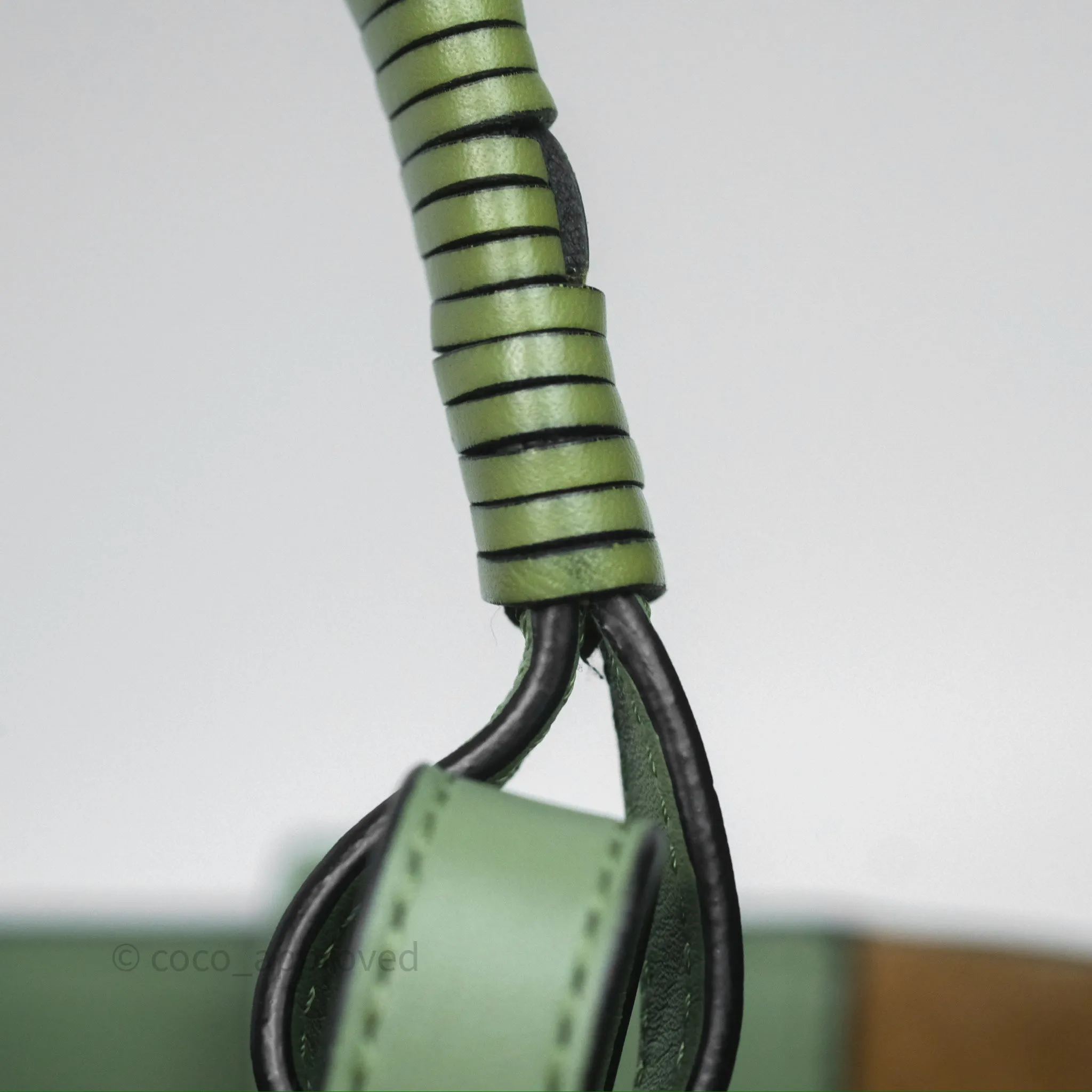 Loewe Small Anagram Tote In Rosemary Green Calfskin