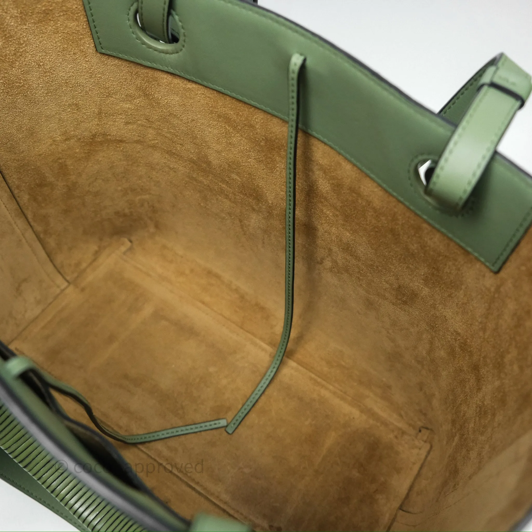 Loewe Small Anagram Tote In Rosemary Green Calfskin