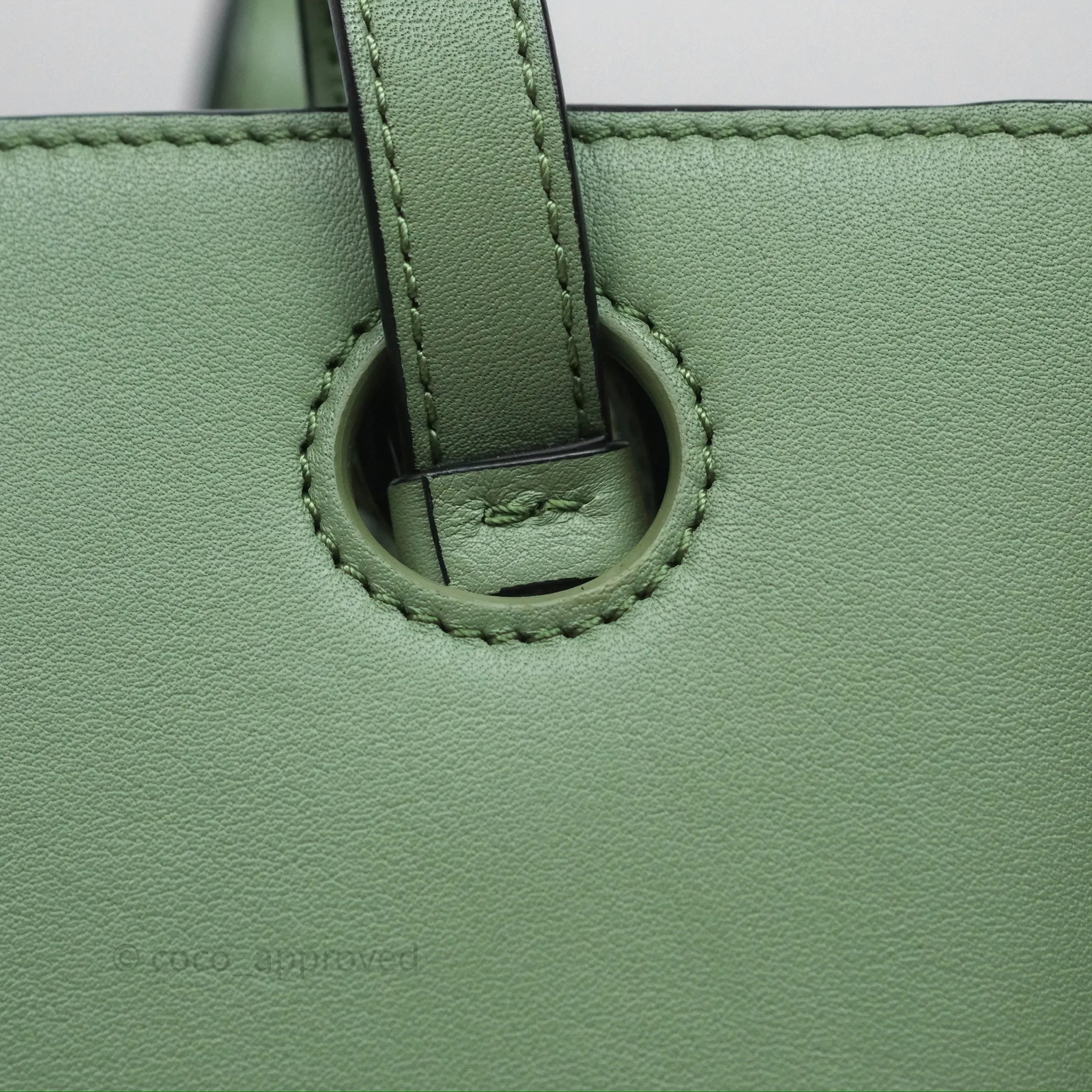 Loewe Small Anagram Tote In Rosemary Green Calfskin