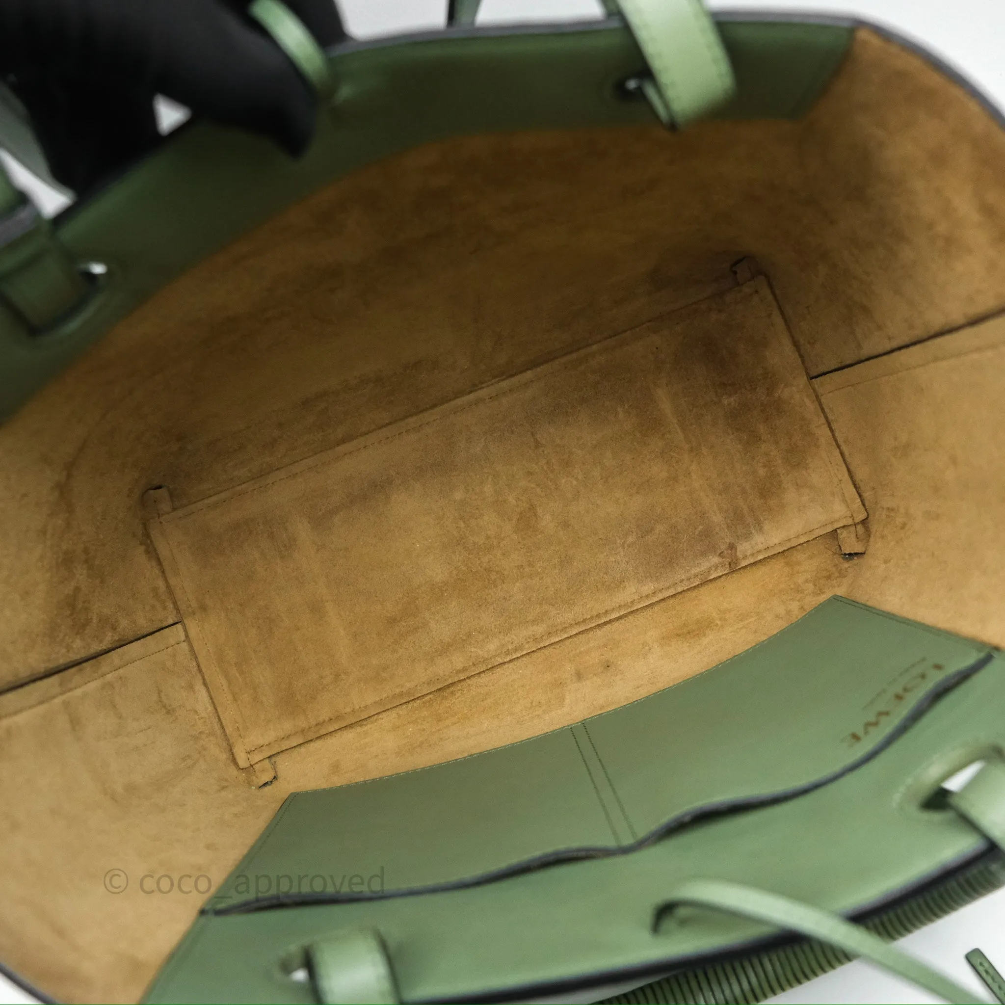 Loewe Small Anagram Tote In Rosemary Green Calfskin