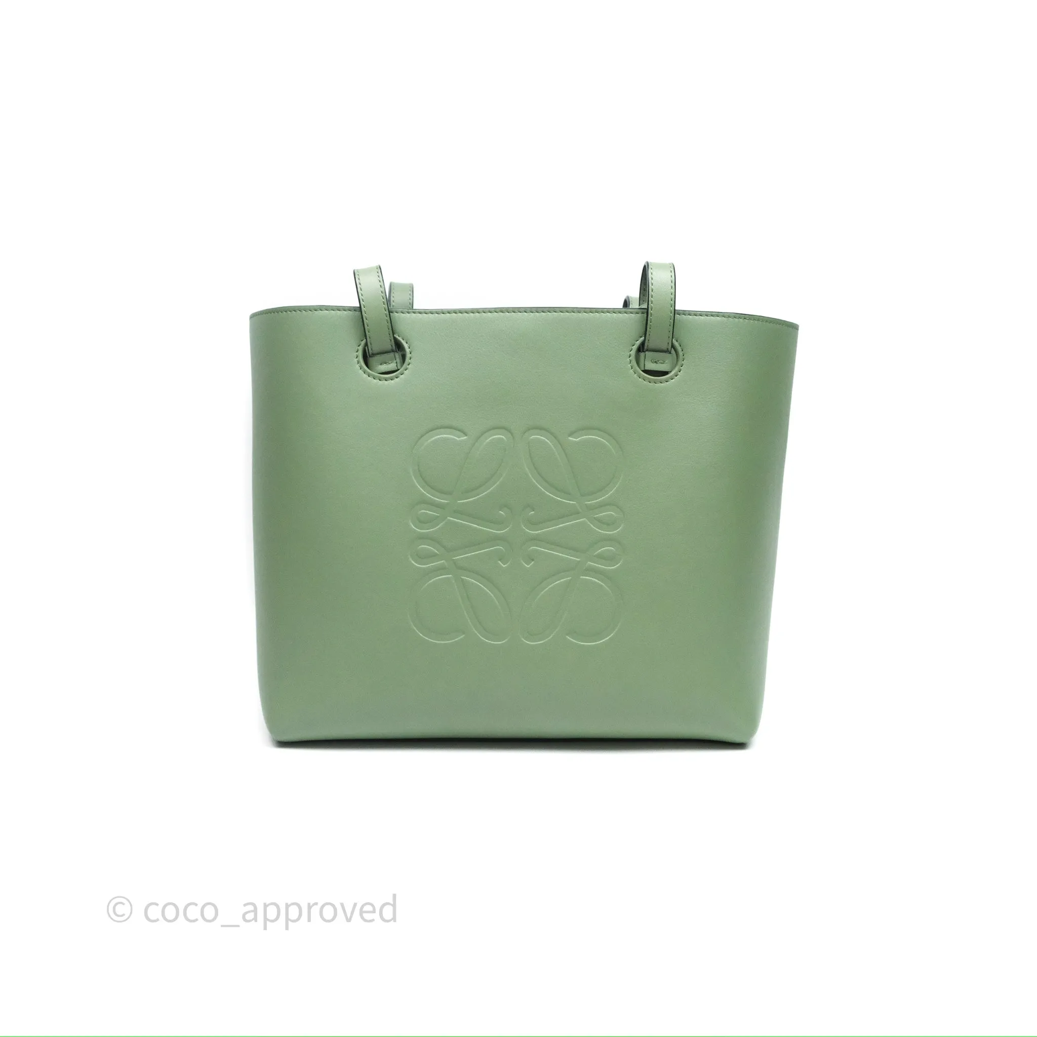 Loewe Small Anagram Tote In Rosemary Green Calfskin