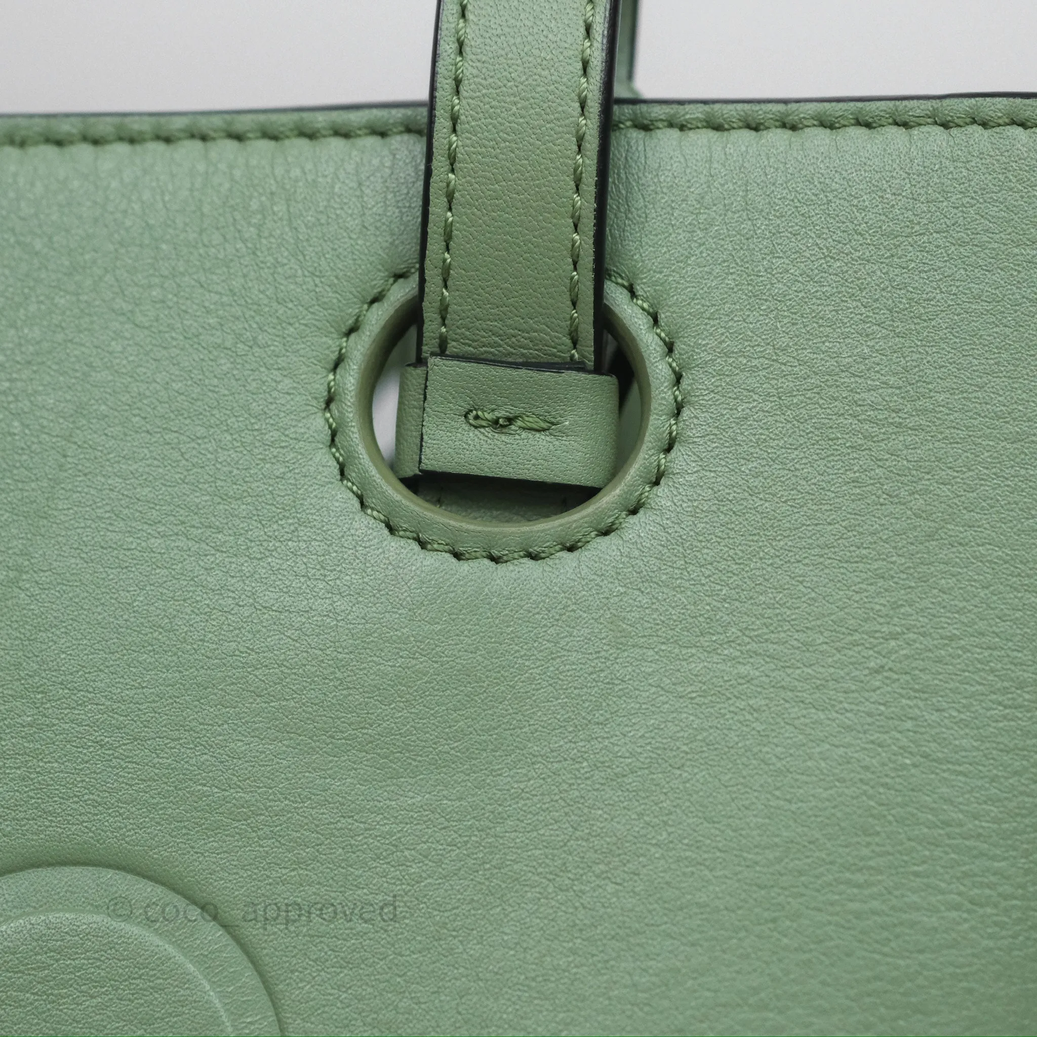 Loewe Small Anagram Tote In Rosemary Green Calfskin