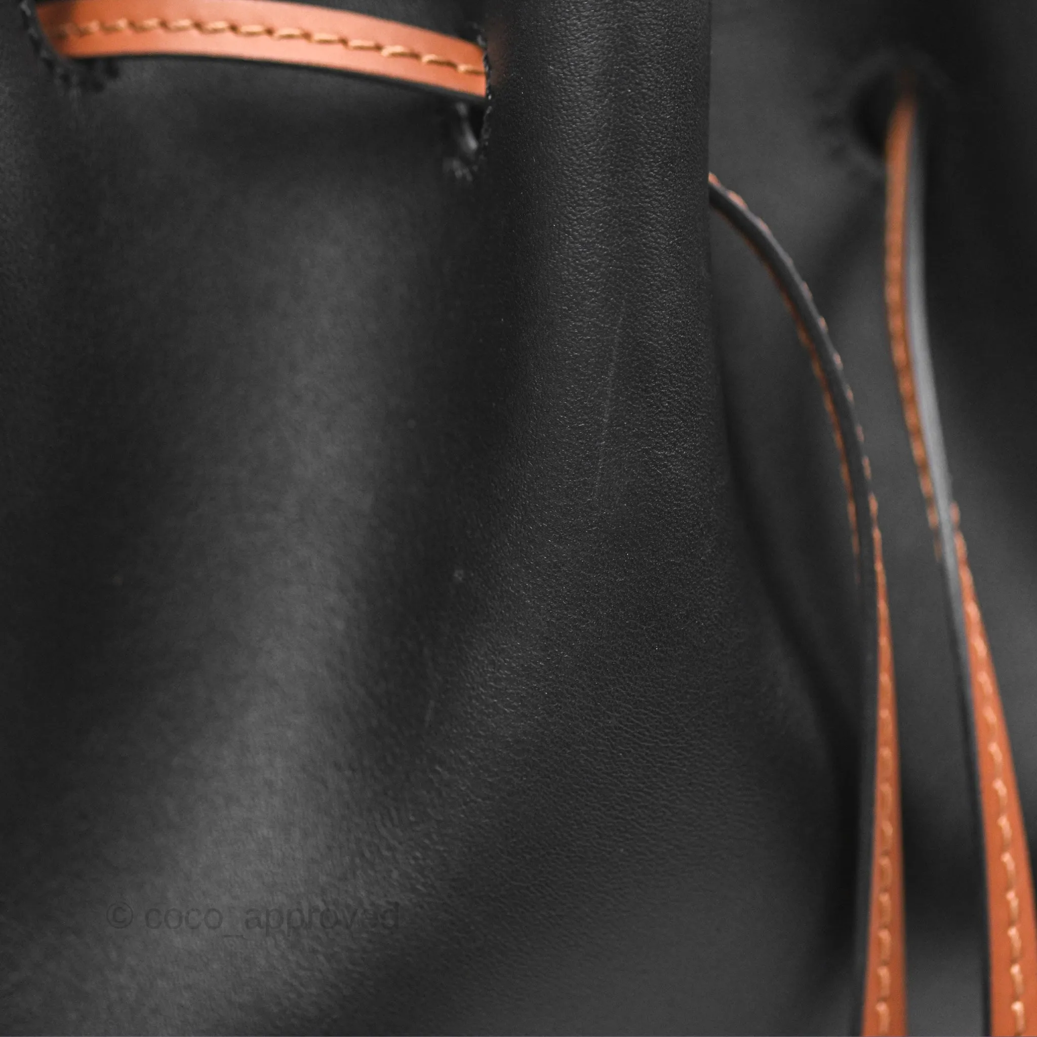 Loewe Small Balloon Bucket Bag Black Tan Calfskin