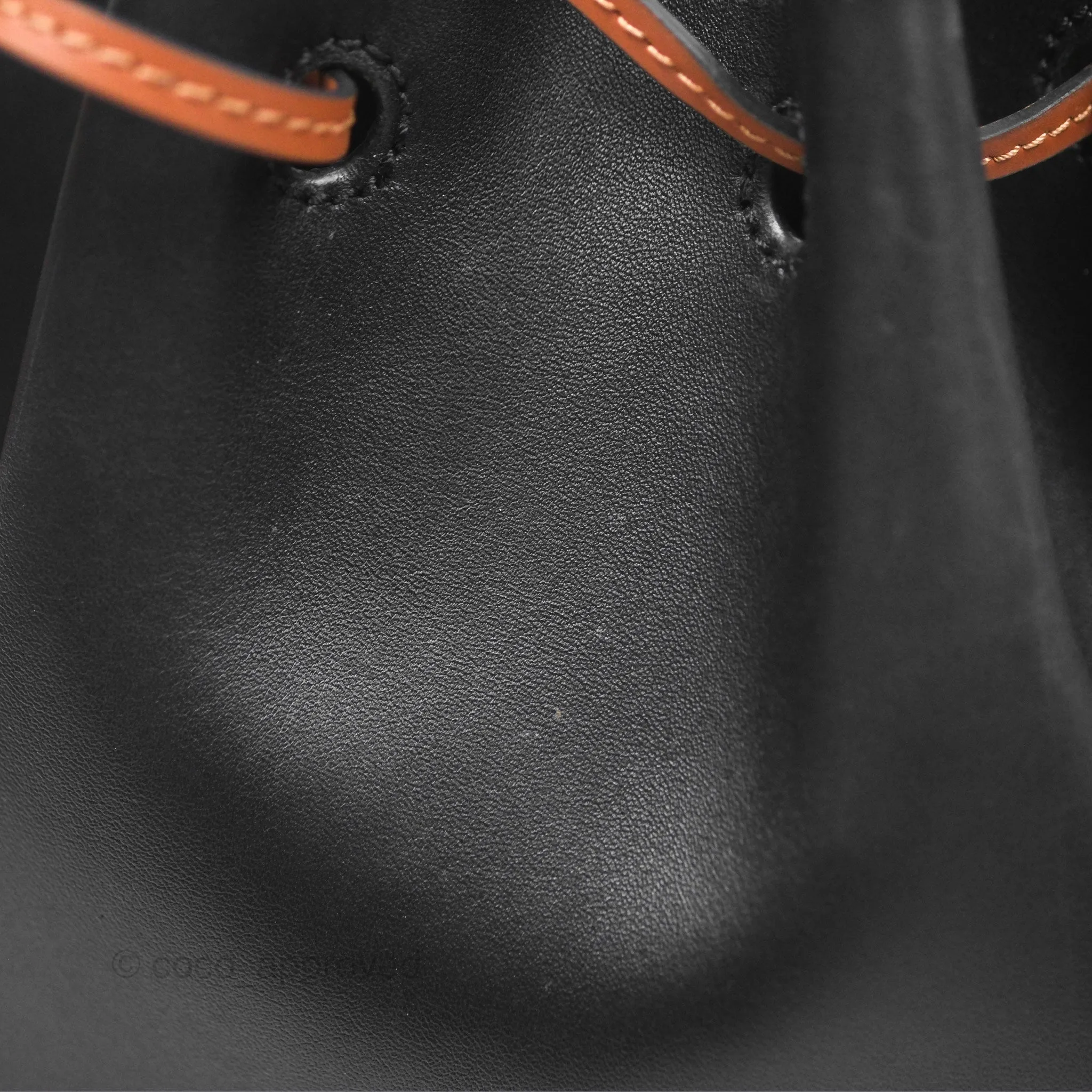 Loewe Small Balloon Bucket Bag Black Tan Calfskin