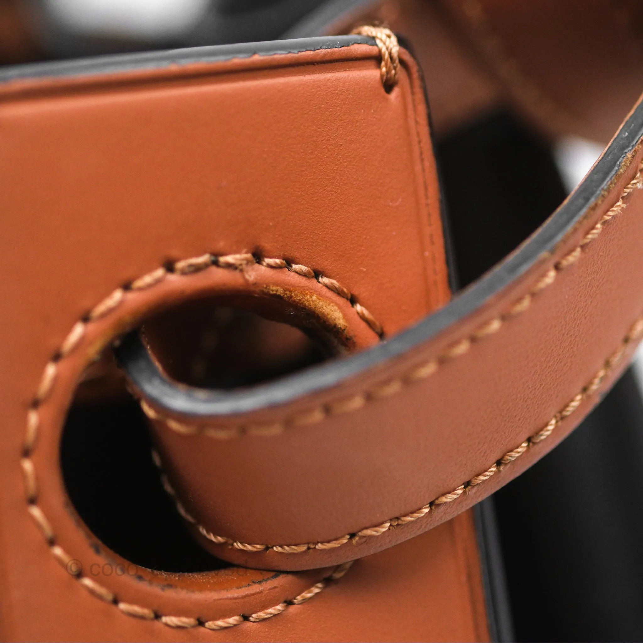 Loewe Small Balloon Bucket Bag Black Tan Calfskin