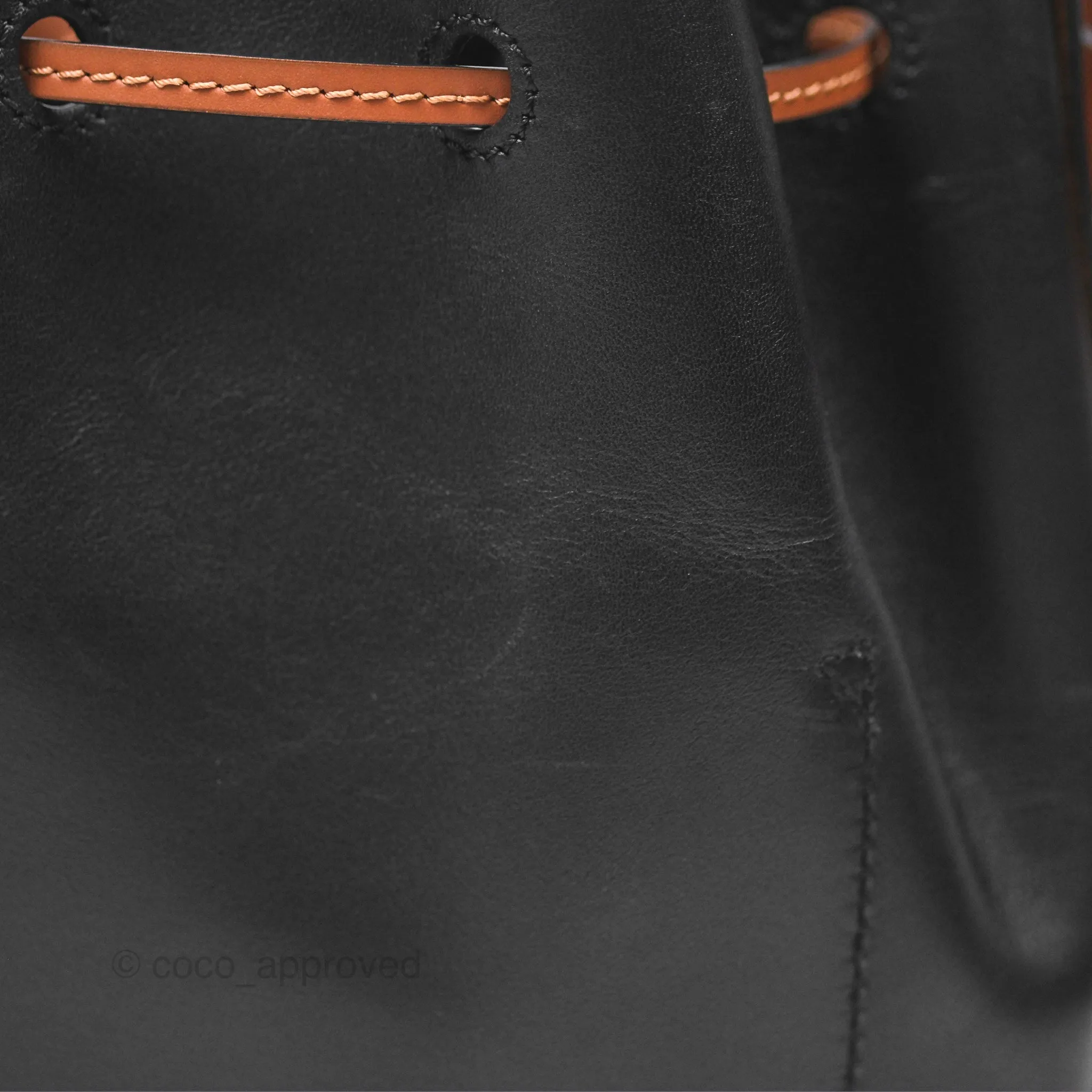 Loewe Small Balloon Bucket Bag Black Tan Calfskin