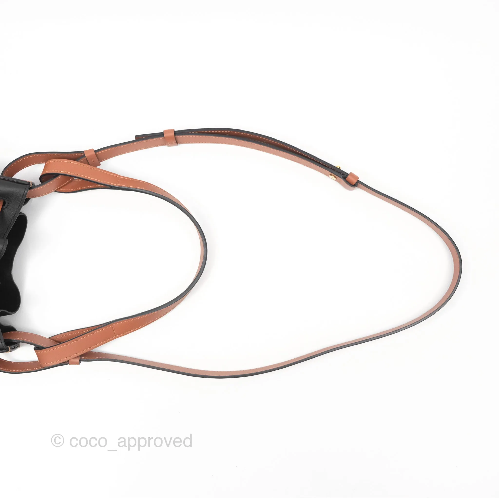 Loewe Small Balloon Bucket Bag Black Tan Calfskin
