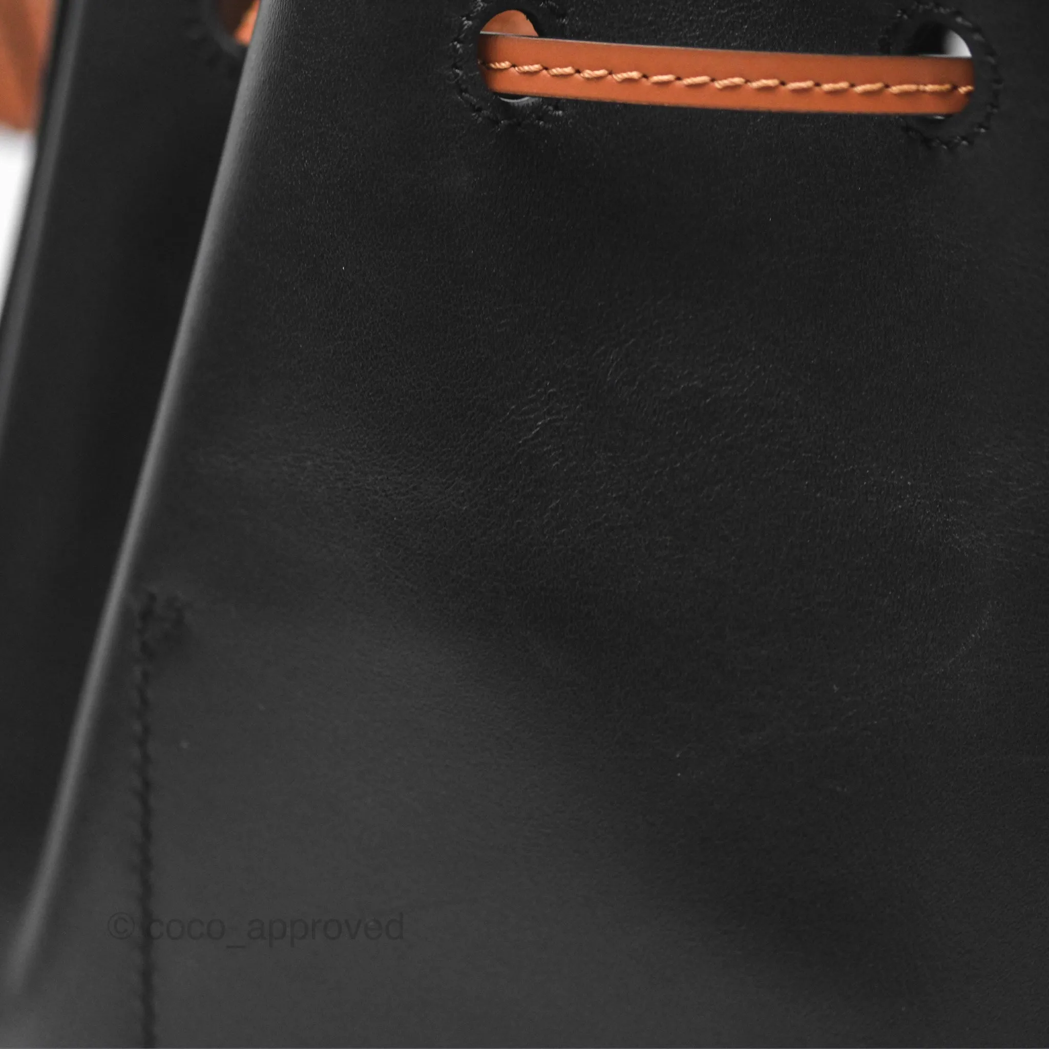 Loewe Small Balloon Bucket Bag Black Tan Calfskin