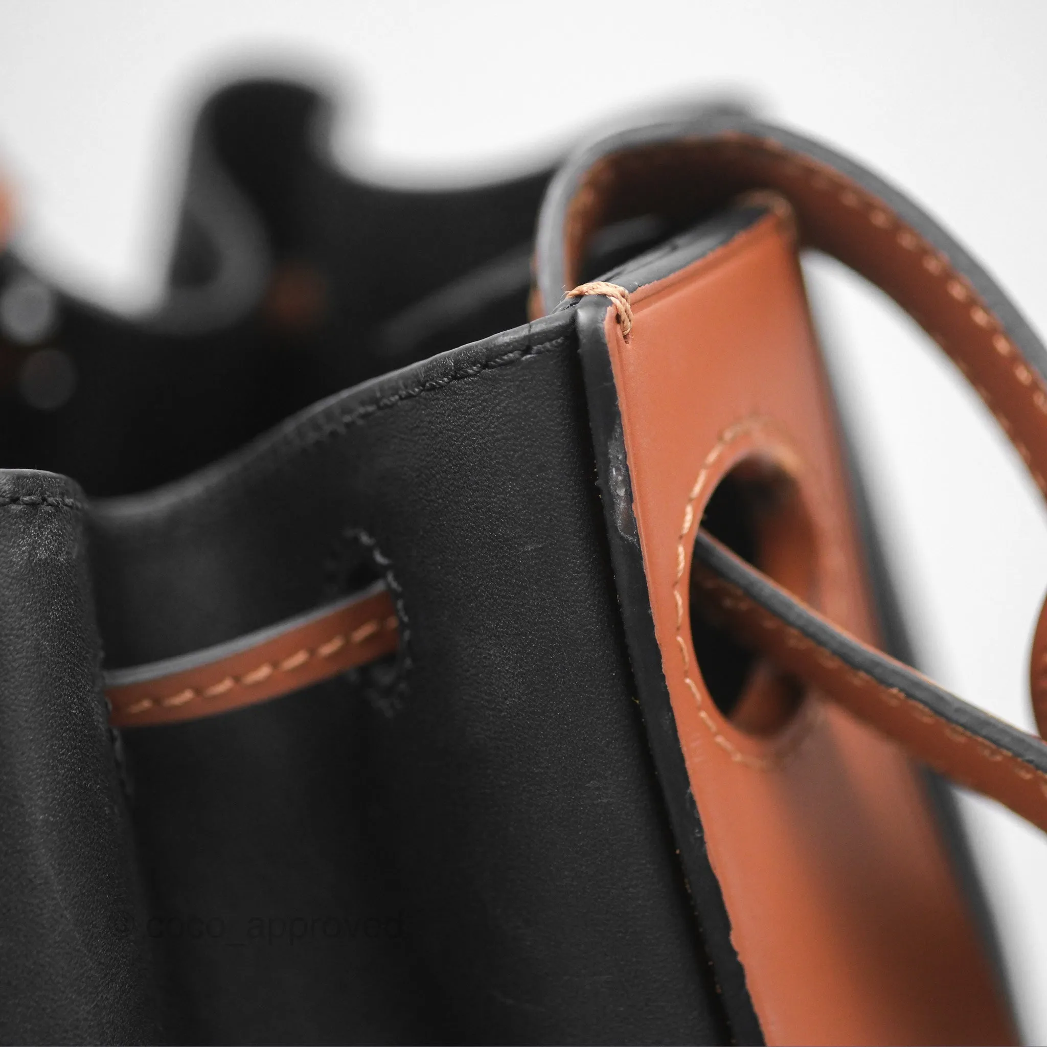 Loewe Small Balloon Bucket Bag Black Tan Calfskin