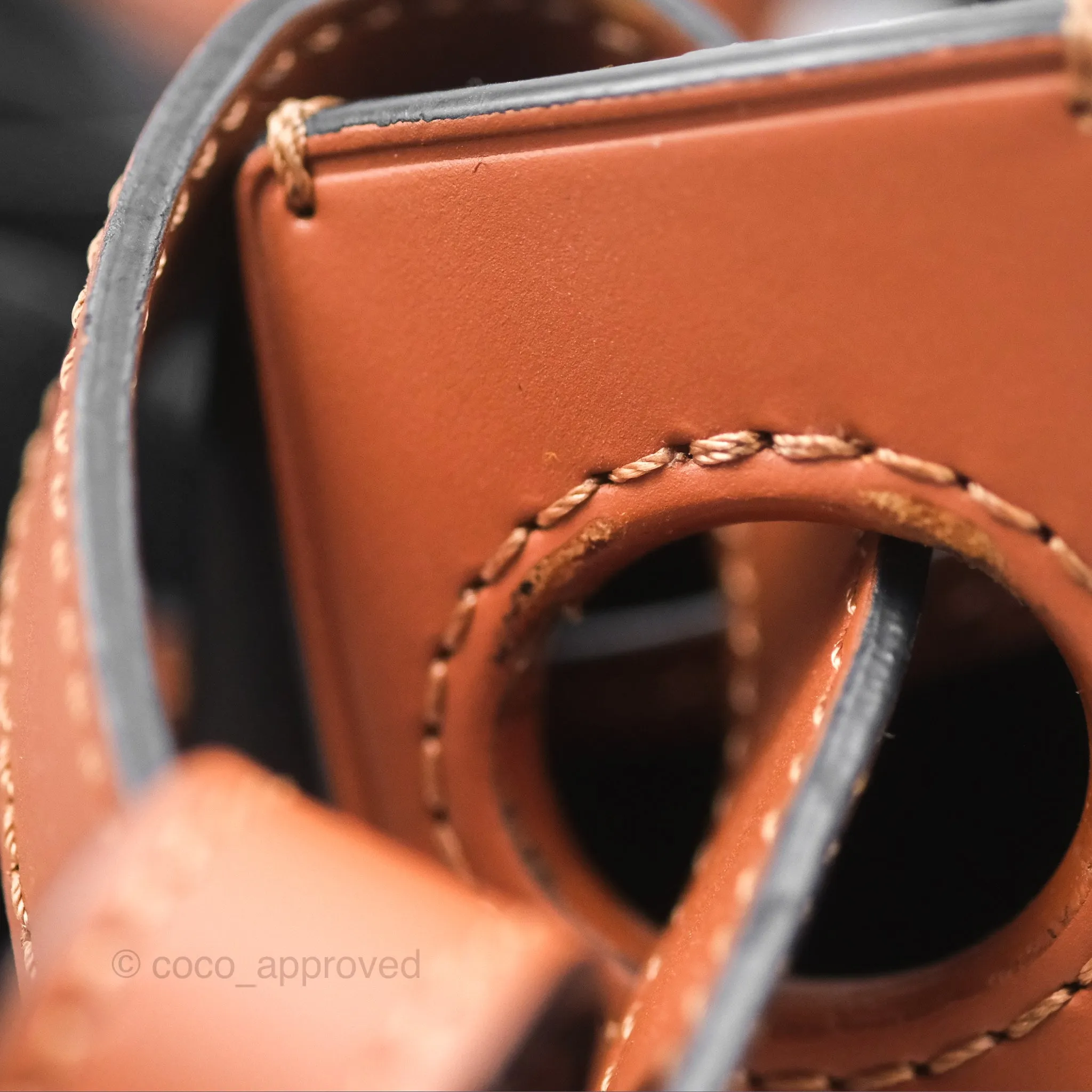 Loewe Small Balloon Bucket Bag Black Tan Calfskin