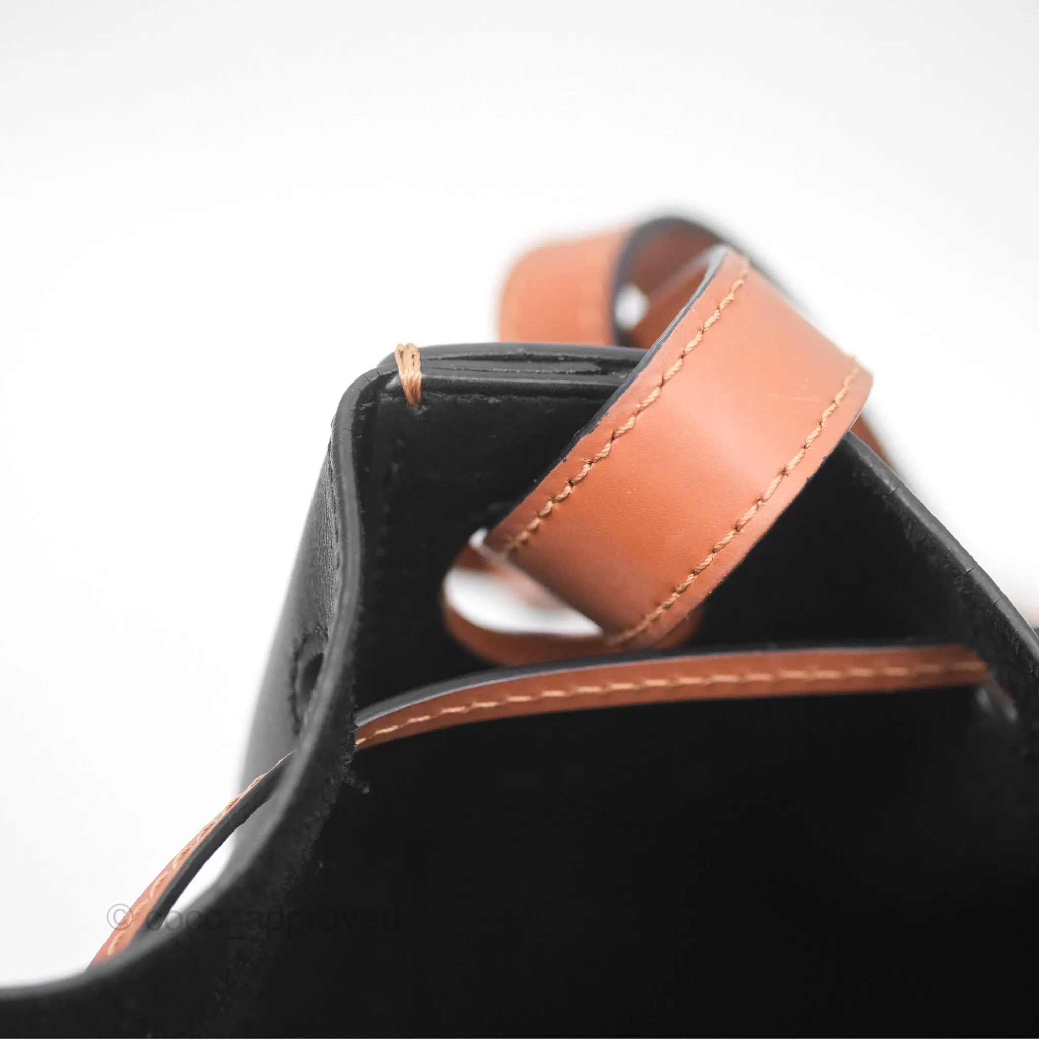 Loewe Small Balloon Bucket Bag Black Tan Calfskin