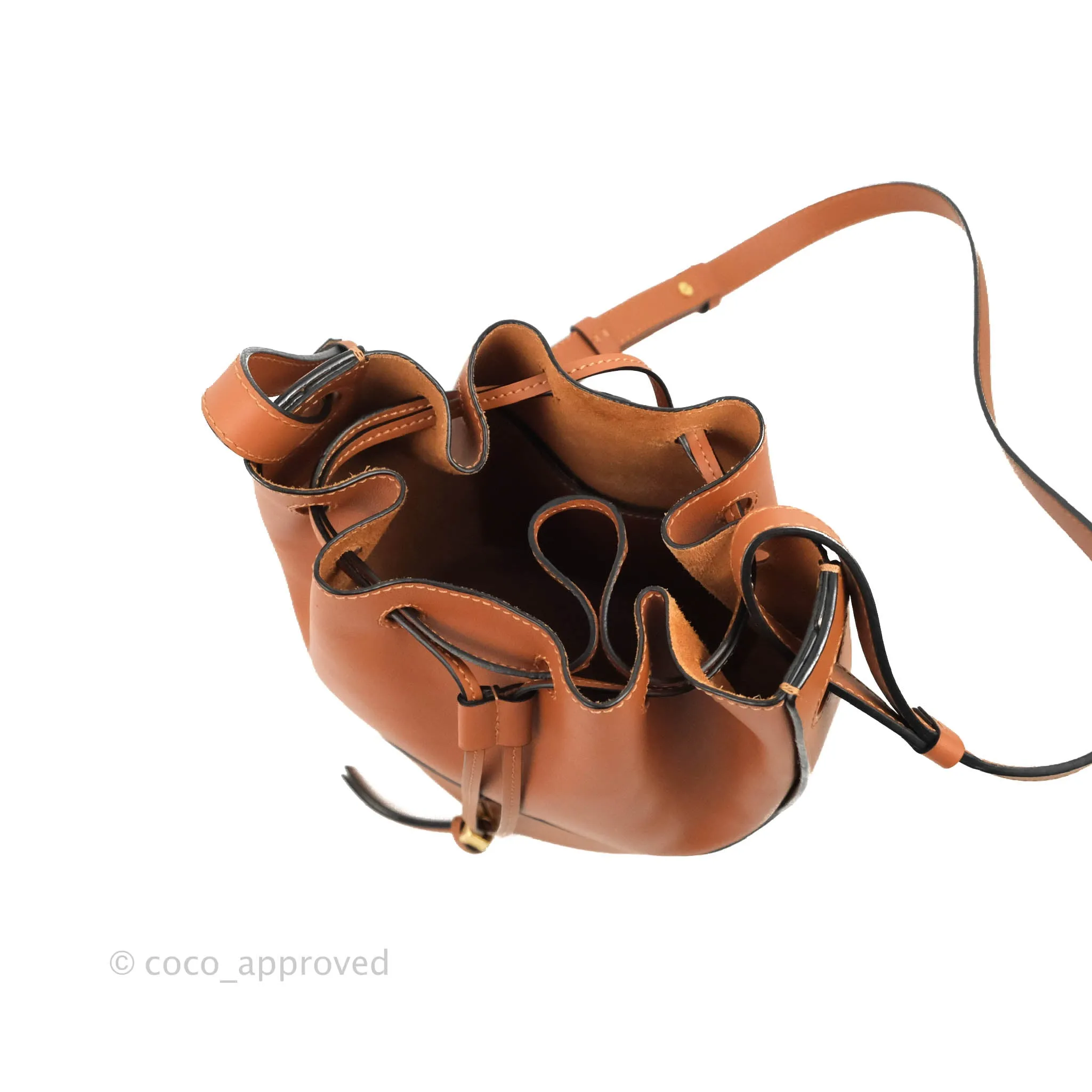 Loewe Small Balloon Bucket Bag Tan Calfskin