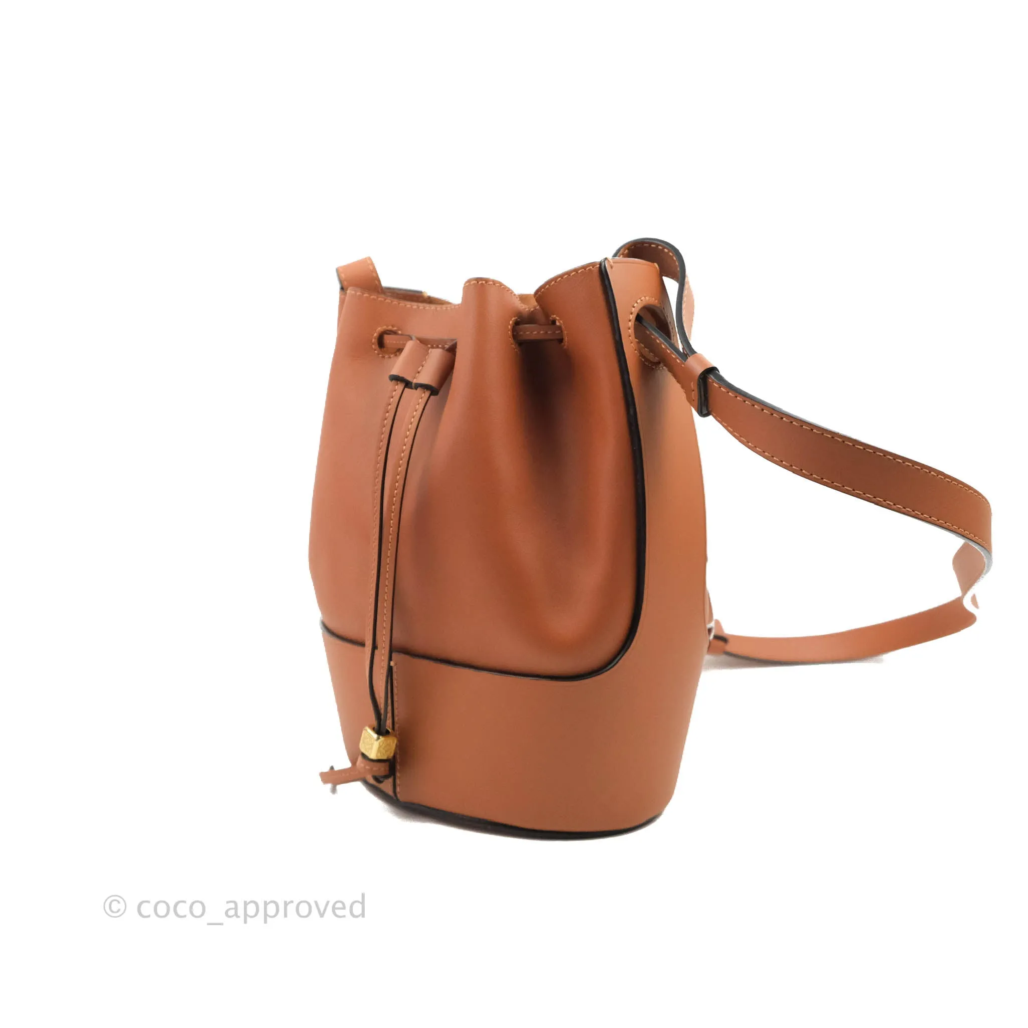 Loewe Small Balloon Bucket Bag Tan Calfskin