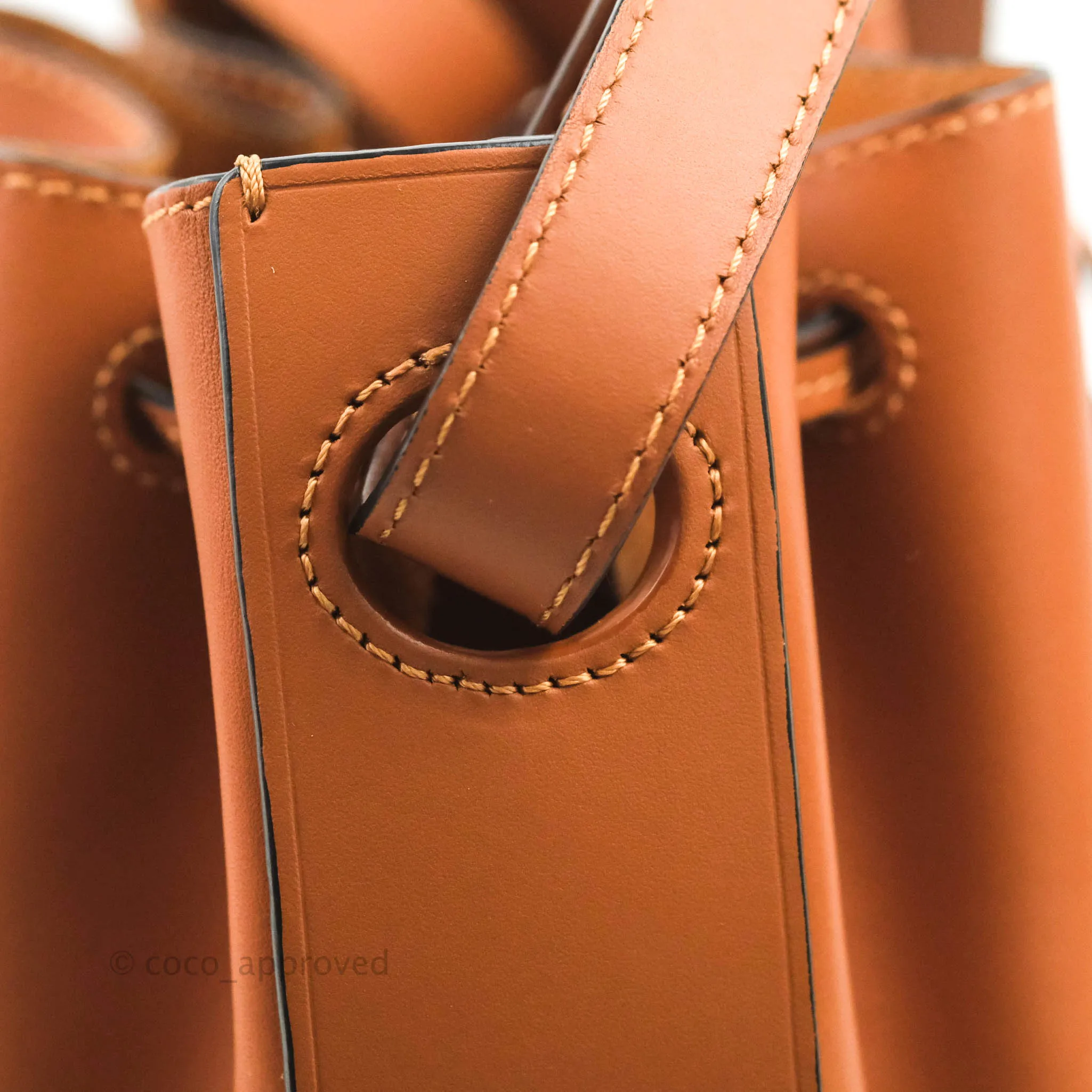 Loewe Small Balloon Bucket Bag Tan Calfskin