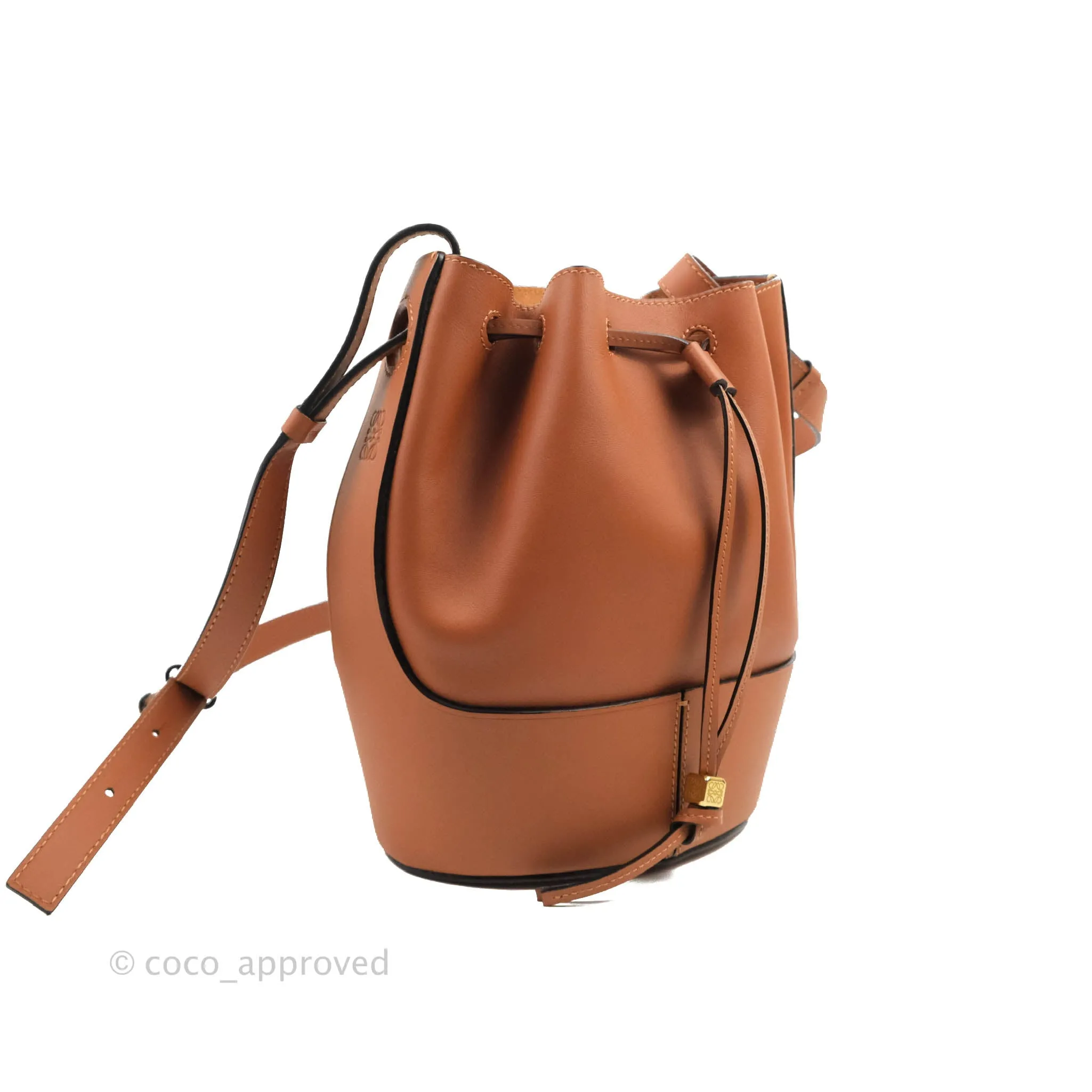 Loewe Small Balloon Bucket Bag Tan Calfskin