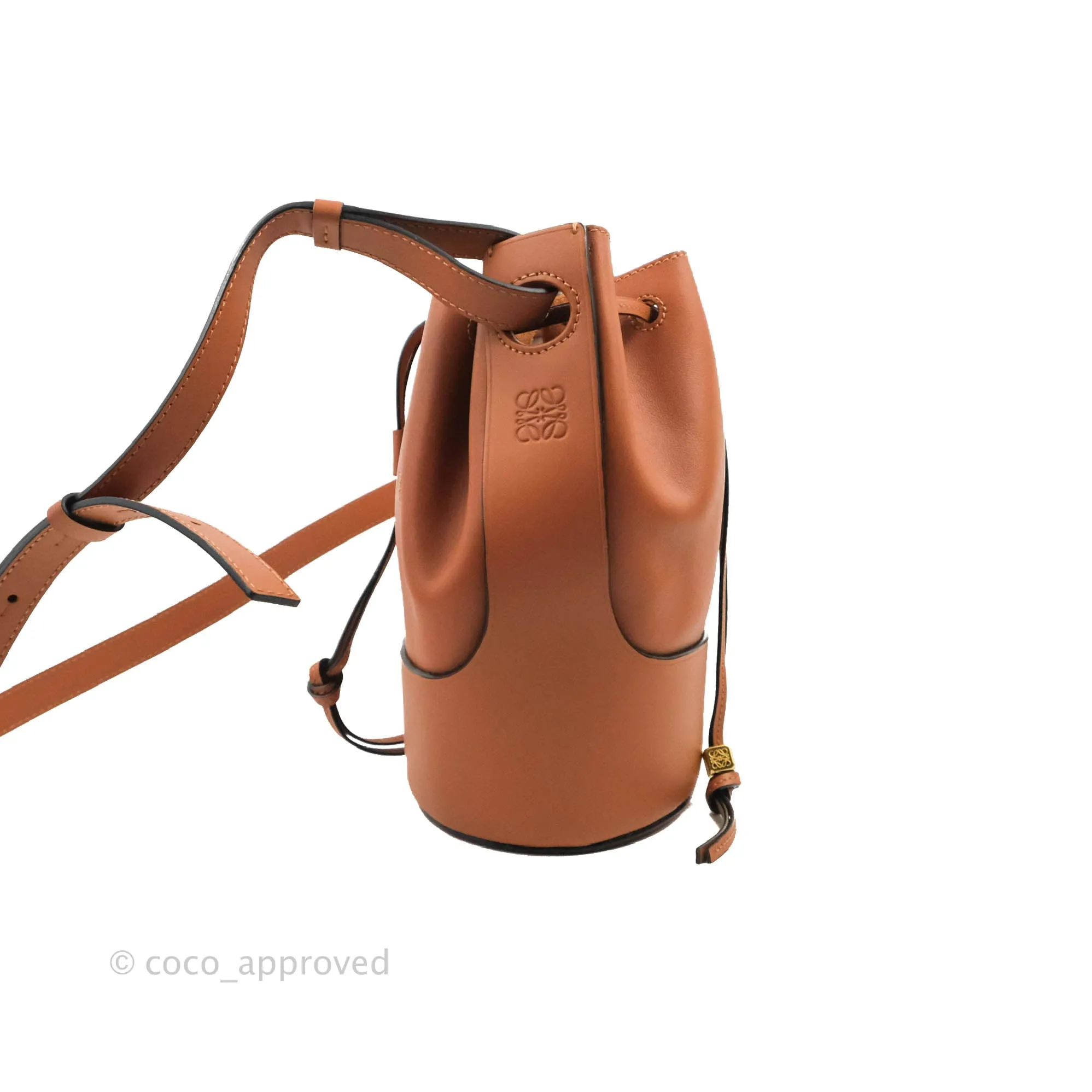 Loewe Small Balloon Bucket Bag Tan Calfskin