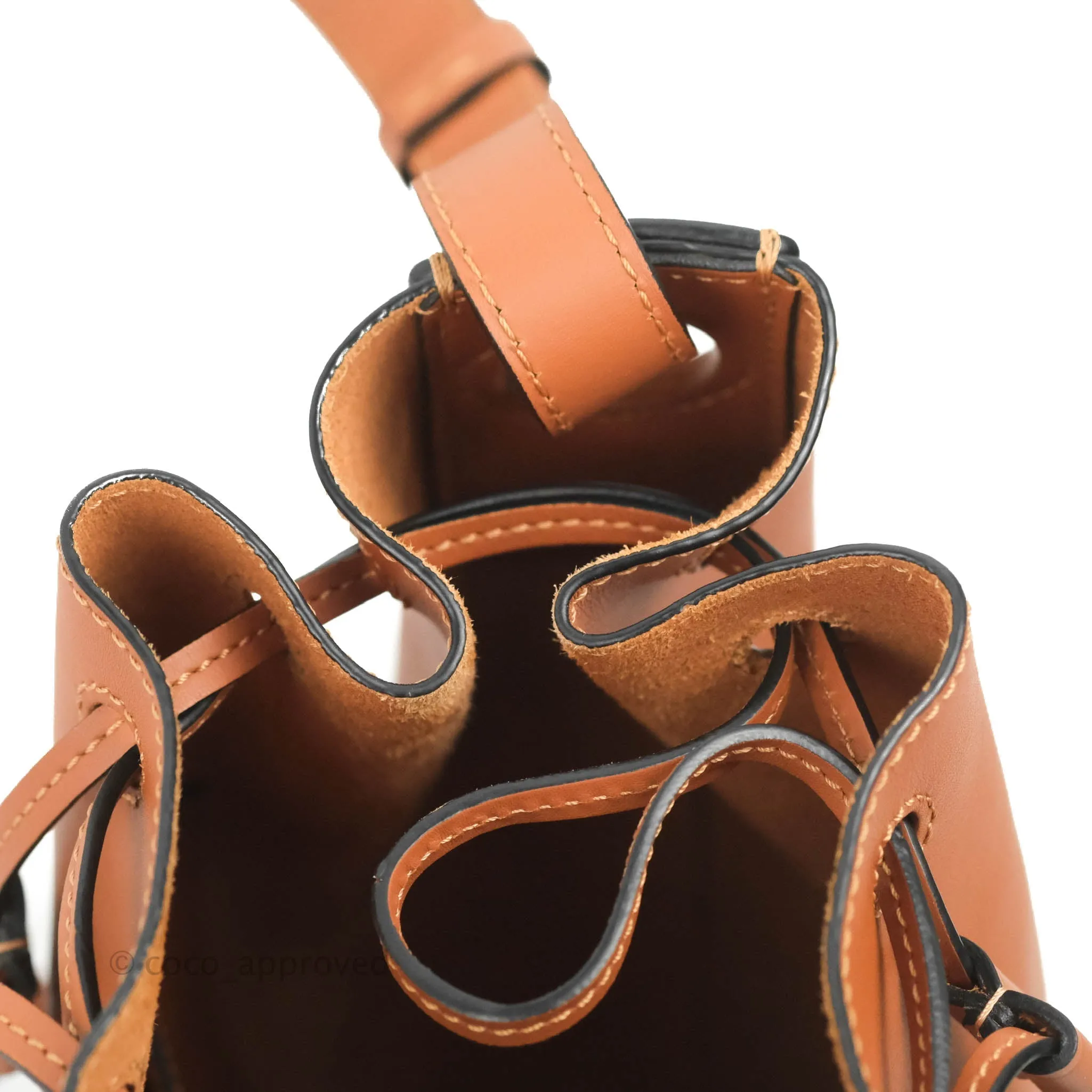 Loewe Small Balloon Bucket Bag Tan Calfskin