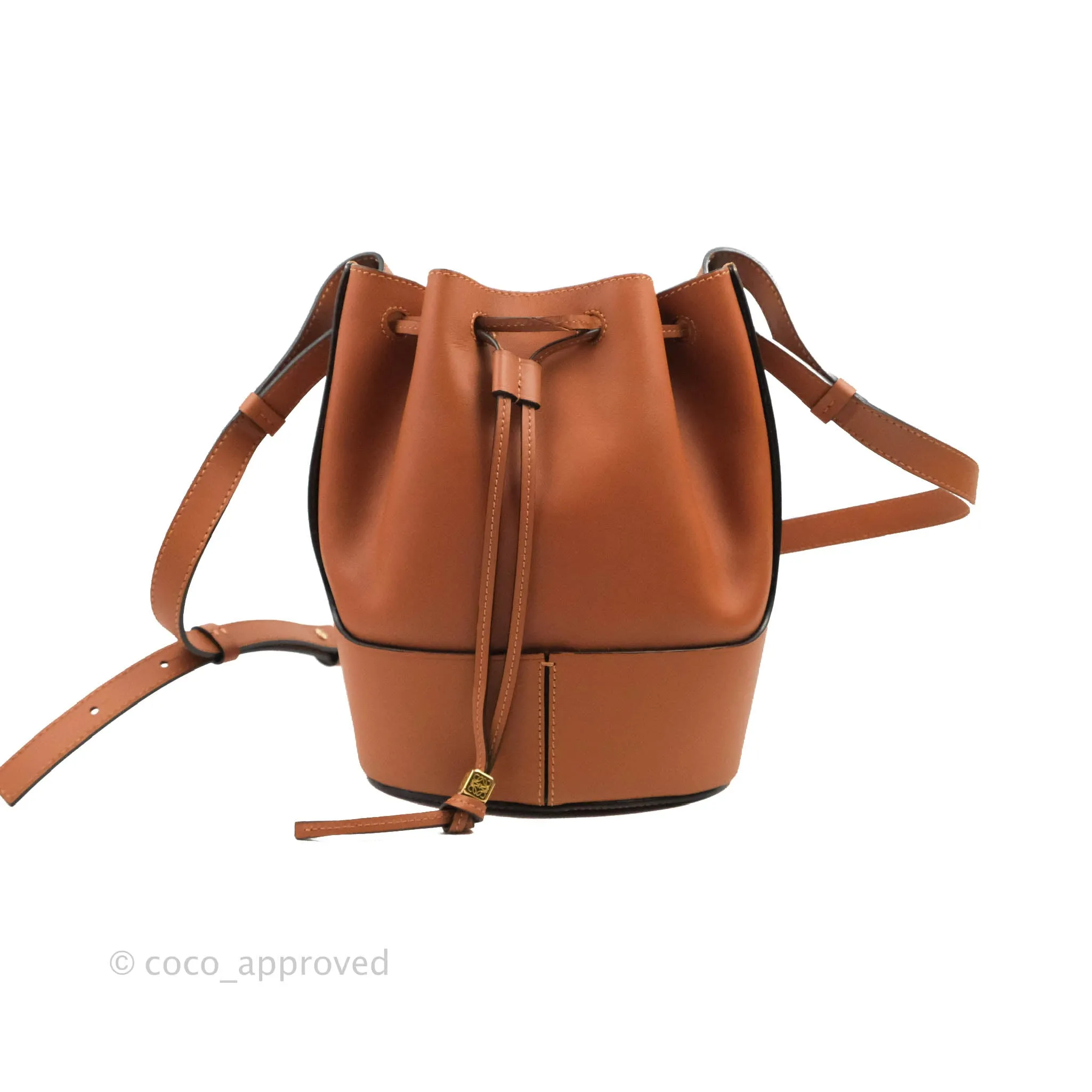 Loewe Small Balloon Bucket Bag Tan Calfskin
