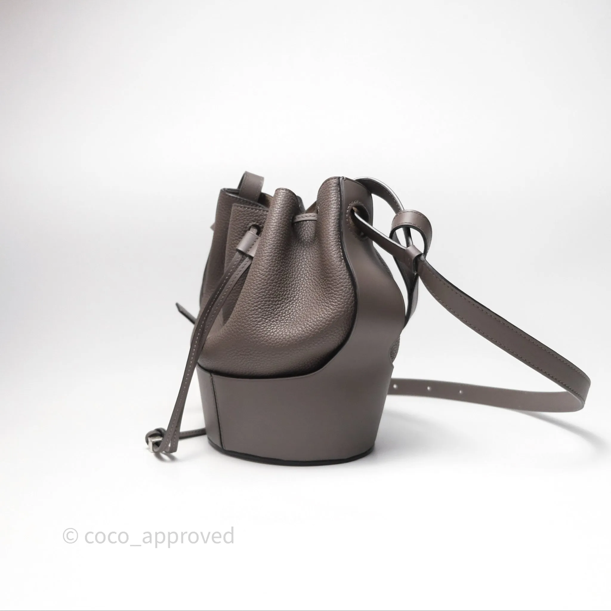 Loewe Small Balloon Bucket Bag Taupe Grained Calfskin