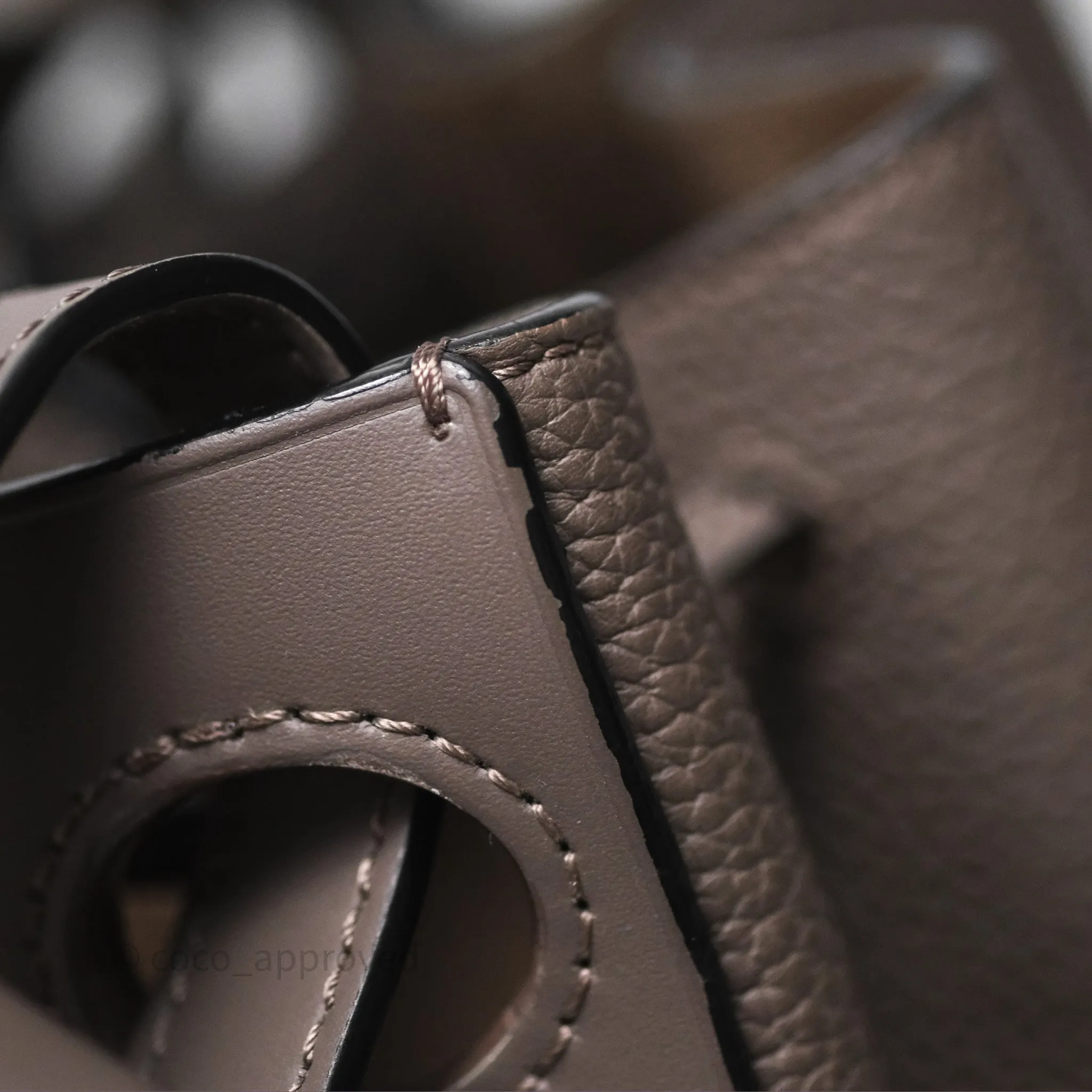 Loewe Small Balloon Bucket Bag Taupe Grained Calfskin