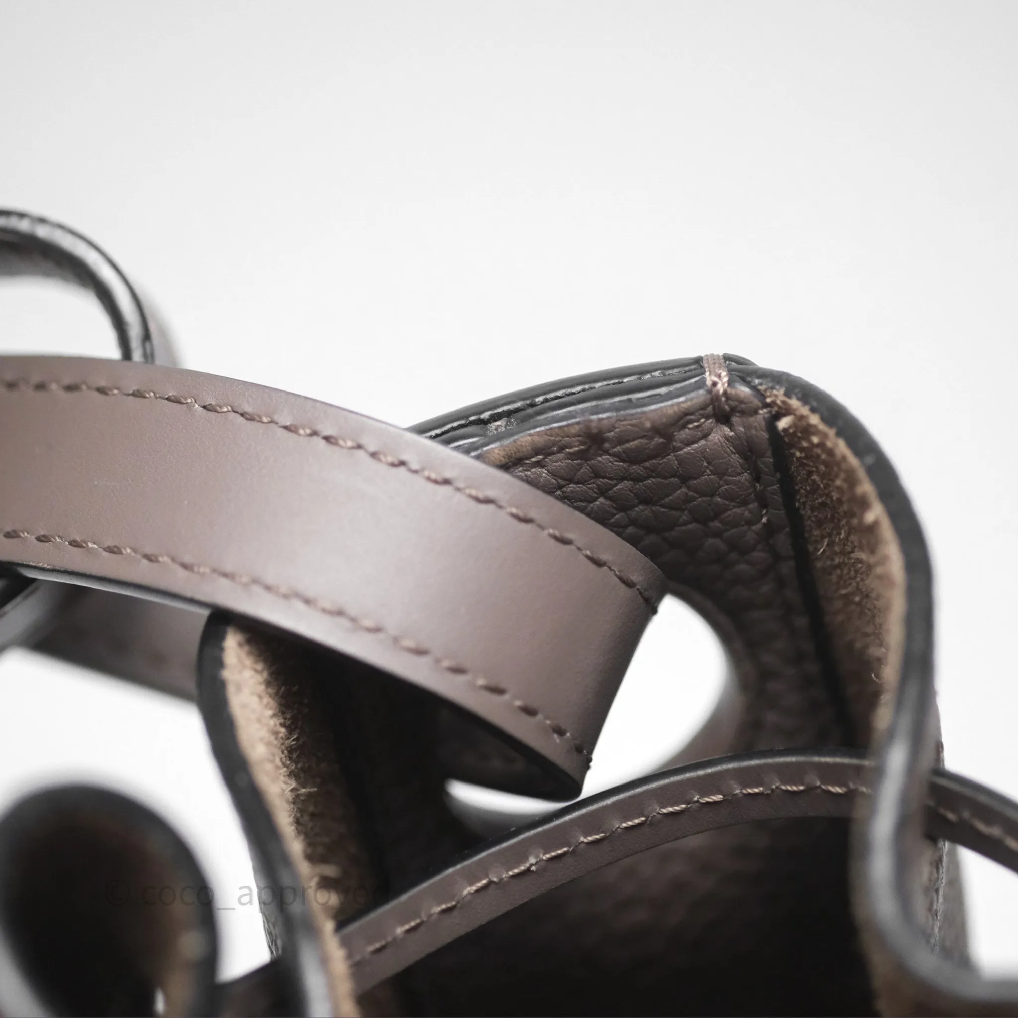 Loewe Small Balloon Bucket Bag Taupe Grained Calfskin