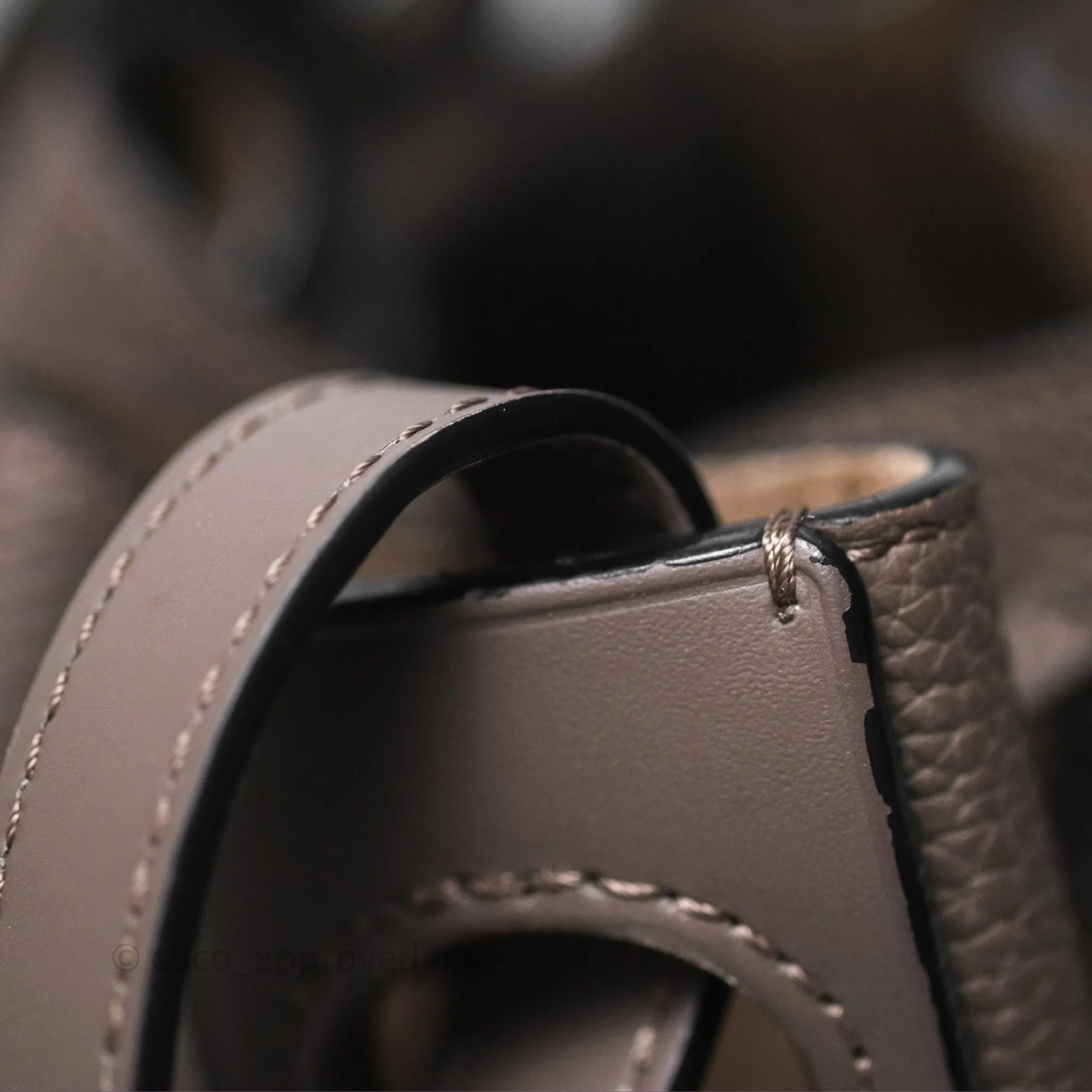 Loewe Small Balloon Bucket Bag Taupe Grained Calfskin