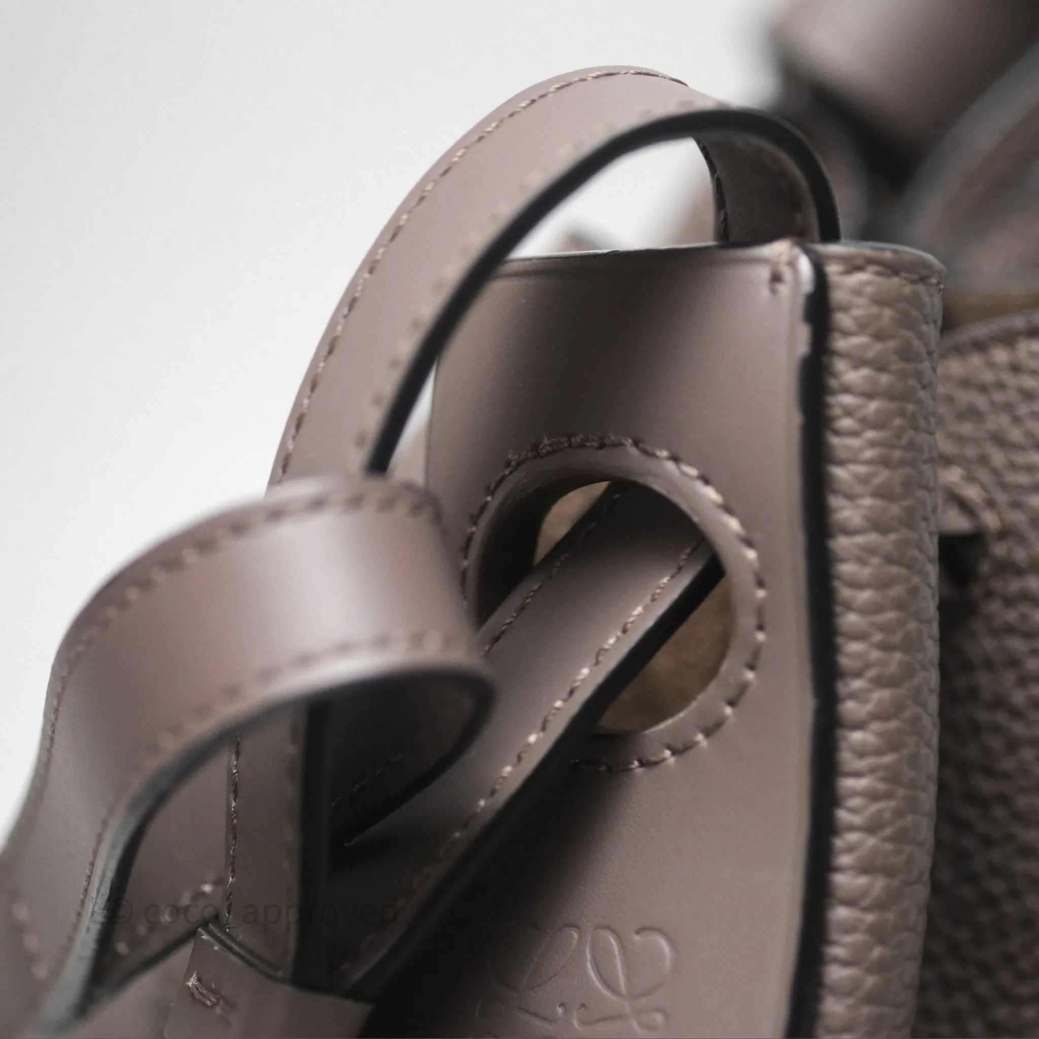 Loewe Small Balloon Bucket Bag Taupe Grained Calfskin