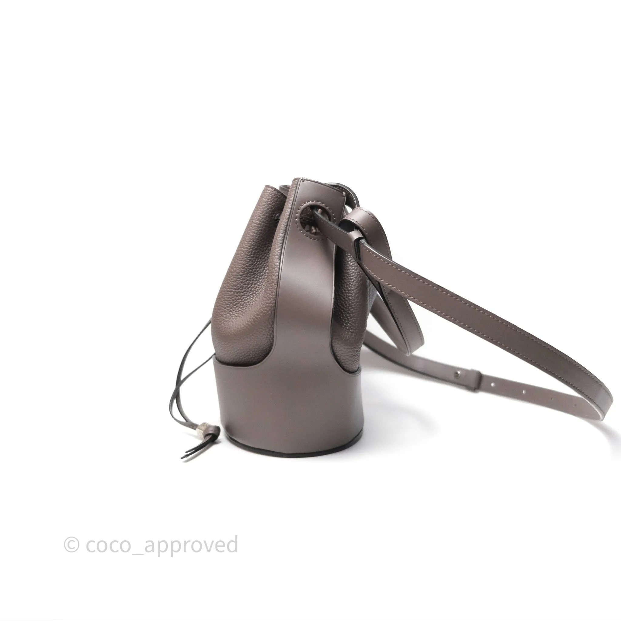Loewe Small Balloon Bucket Bag Taupe Grained Calfskin