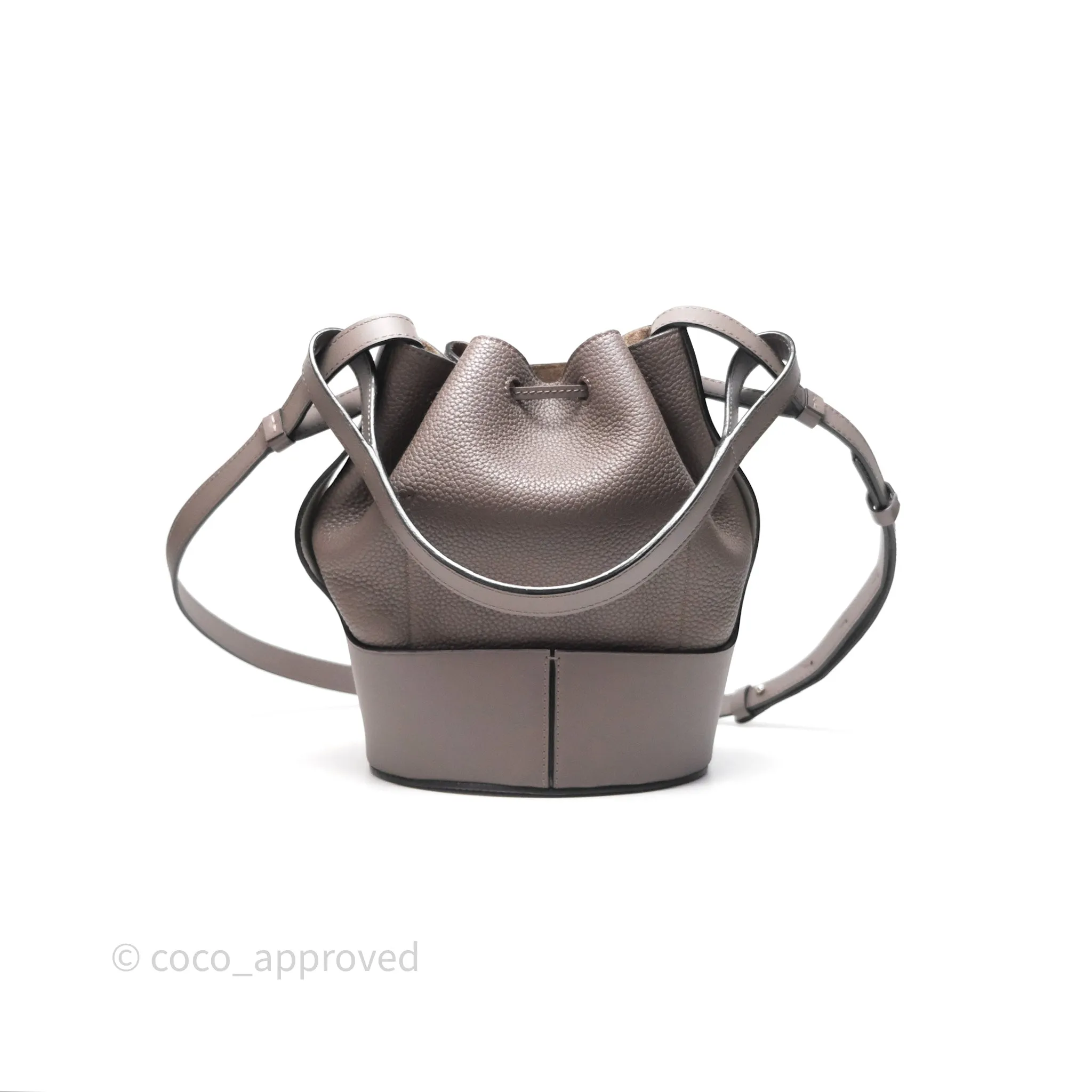 Loewe Small Balloon Bucket Bag Taupe Grained Calfskin
