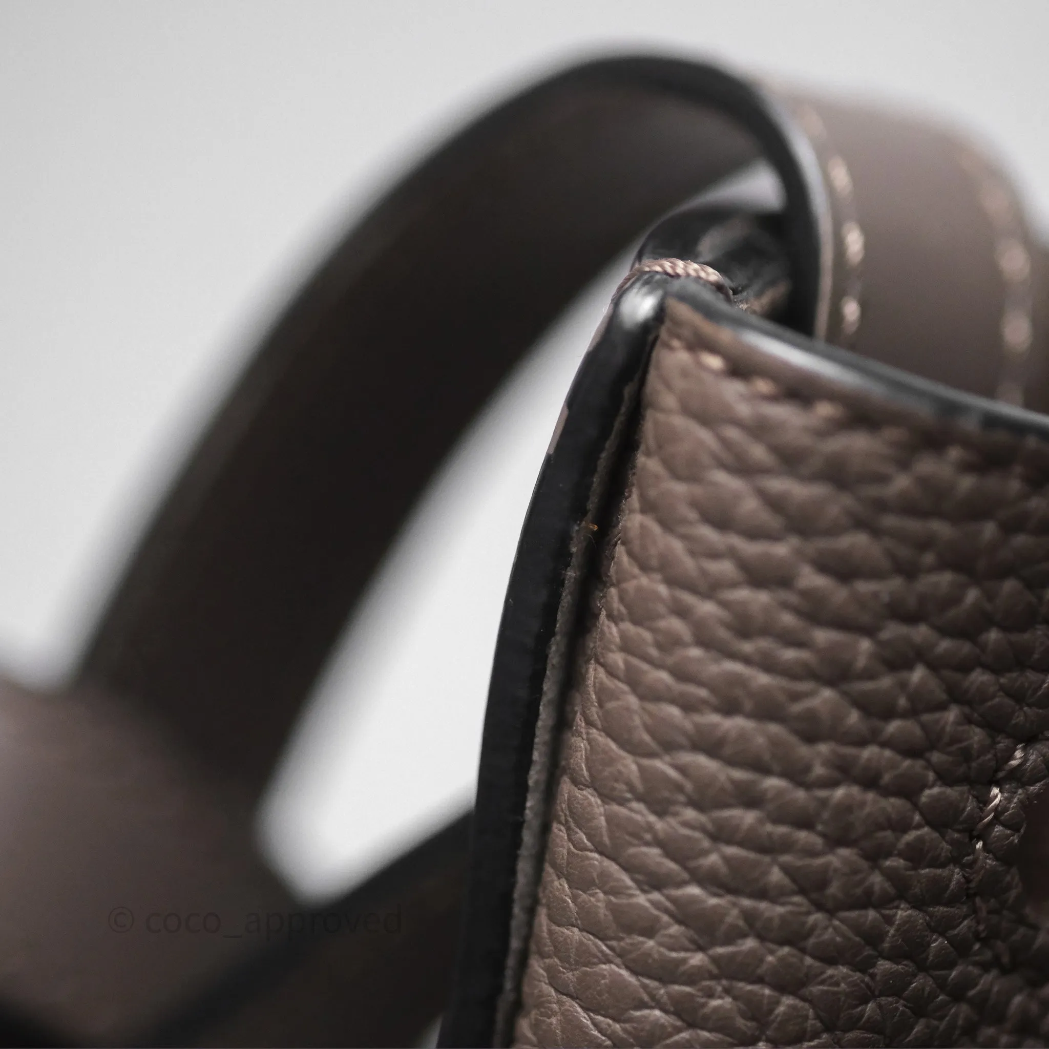 Loewe Small Balloon Bucket Bag Taupe Grained Calfskin