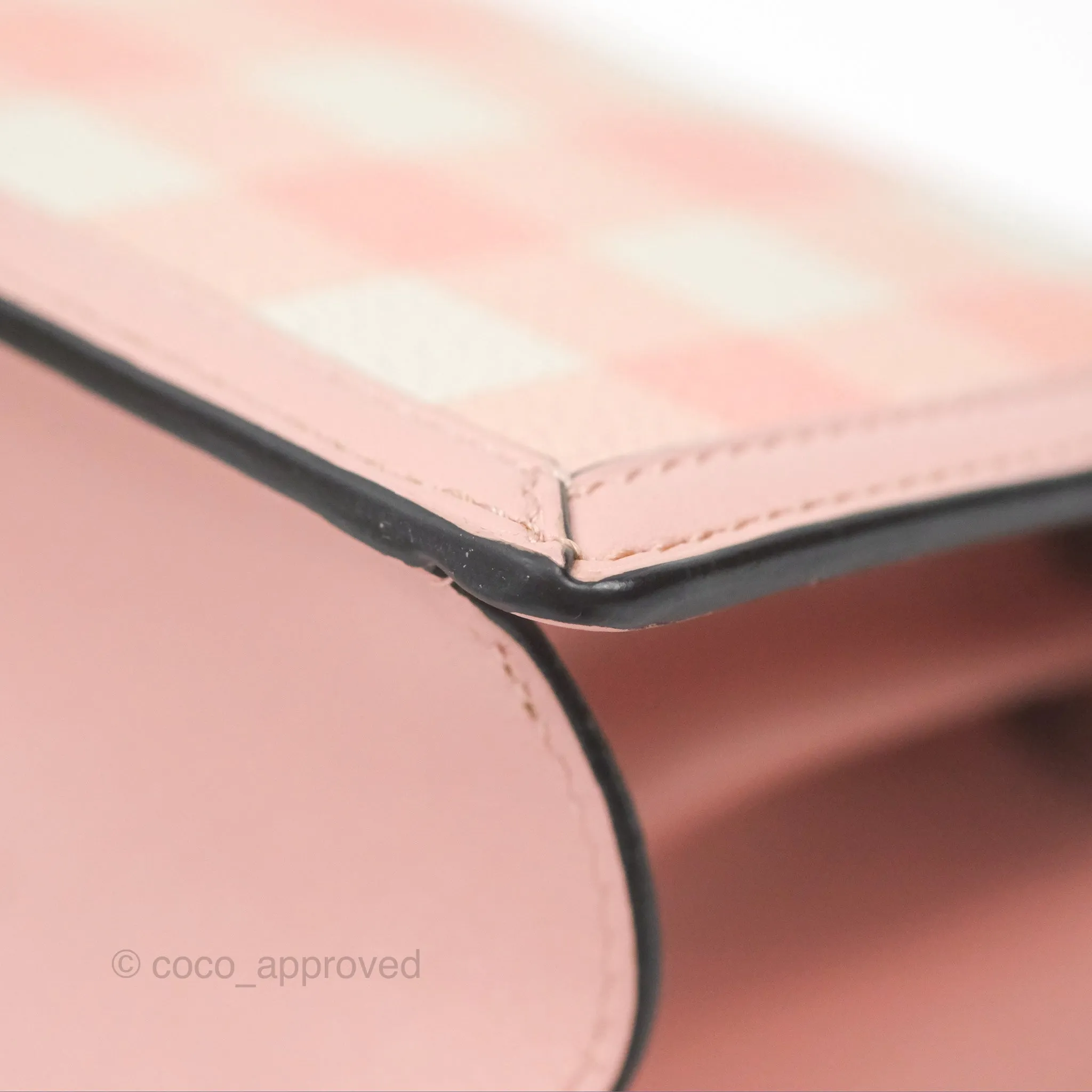 Loewe Small Barcelona Pink White Checkered Calfskin Silver Hardware
