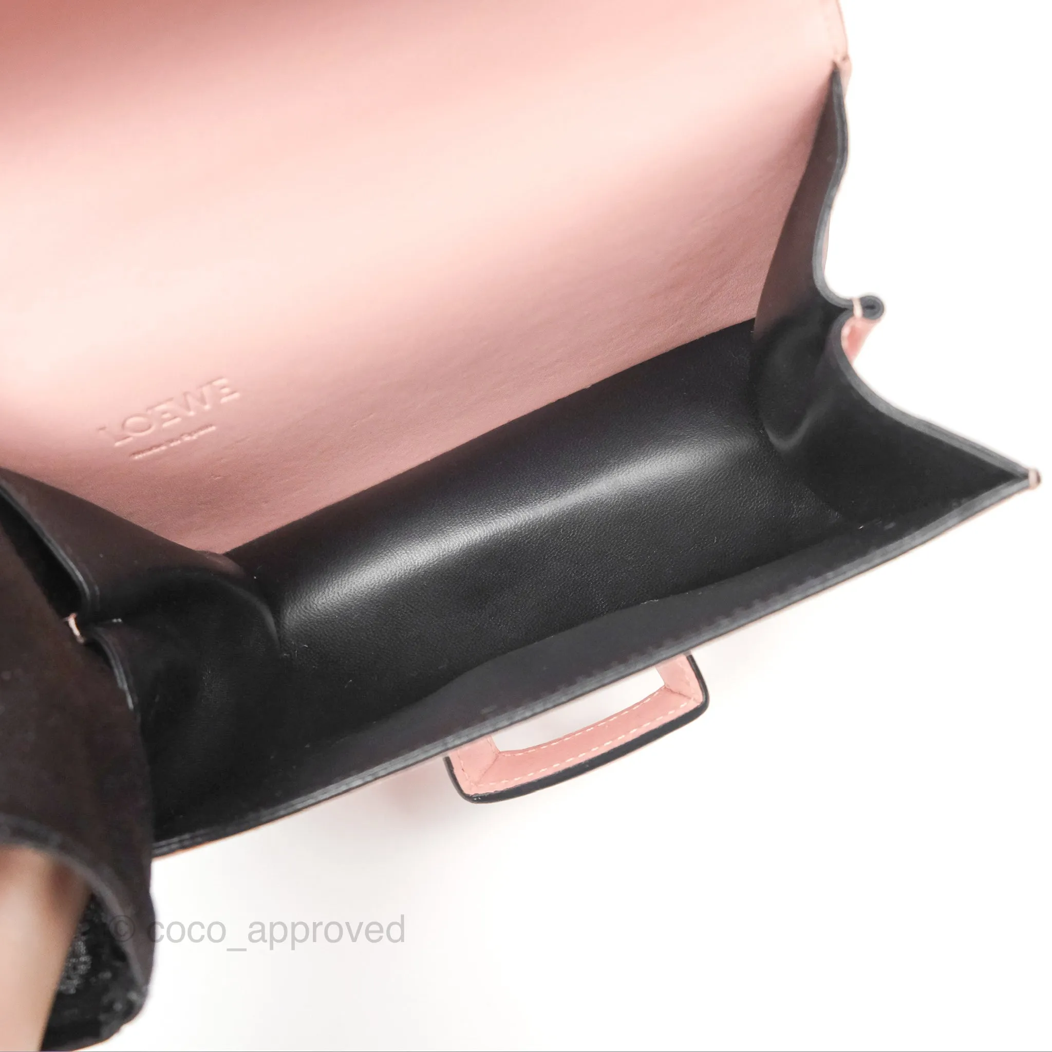 Loewe Small Barcelona Pink White Checkered Calfskin Silver Hardware