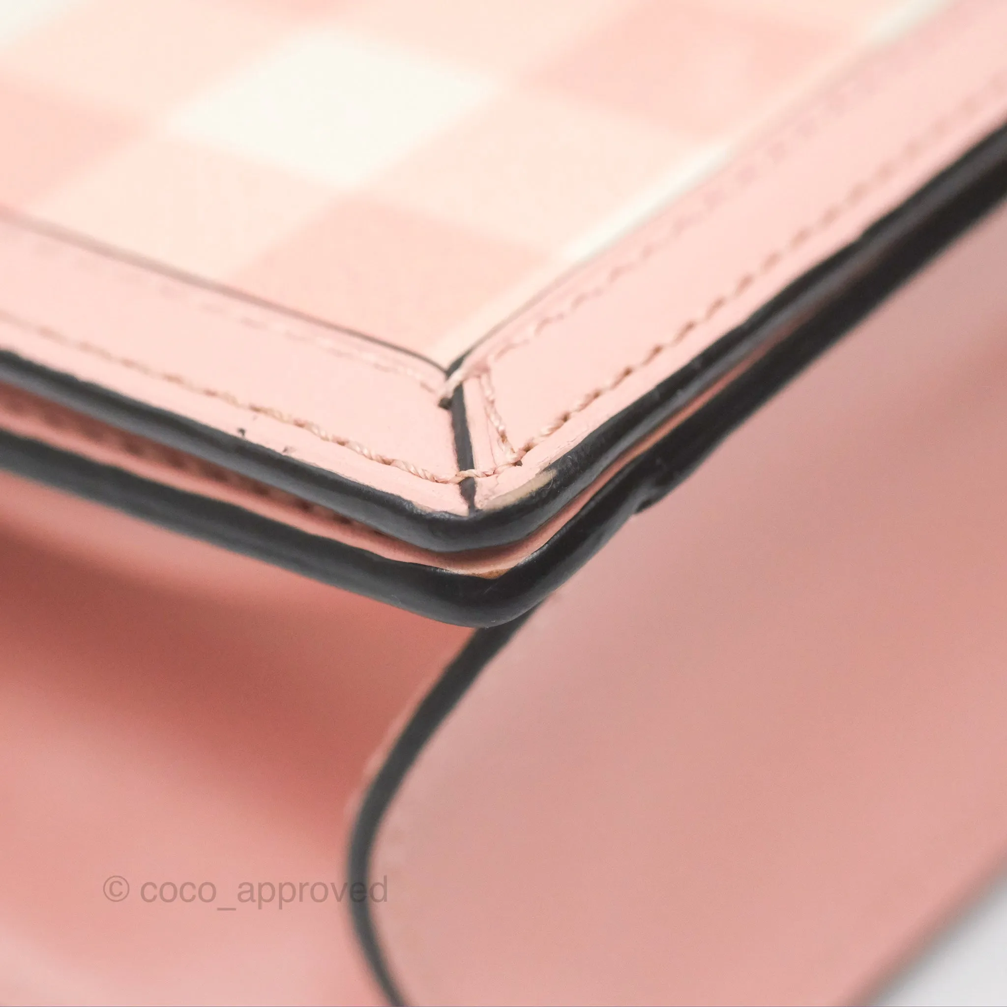 Loewe Small Barcelona Pink White Checkered Calfskin Silver Hardware