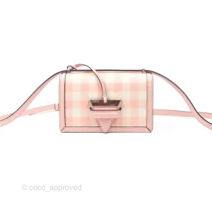 Loewe Small Barcelona Pink White Checkered Calfskin Silver Hardware