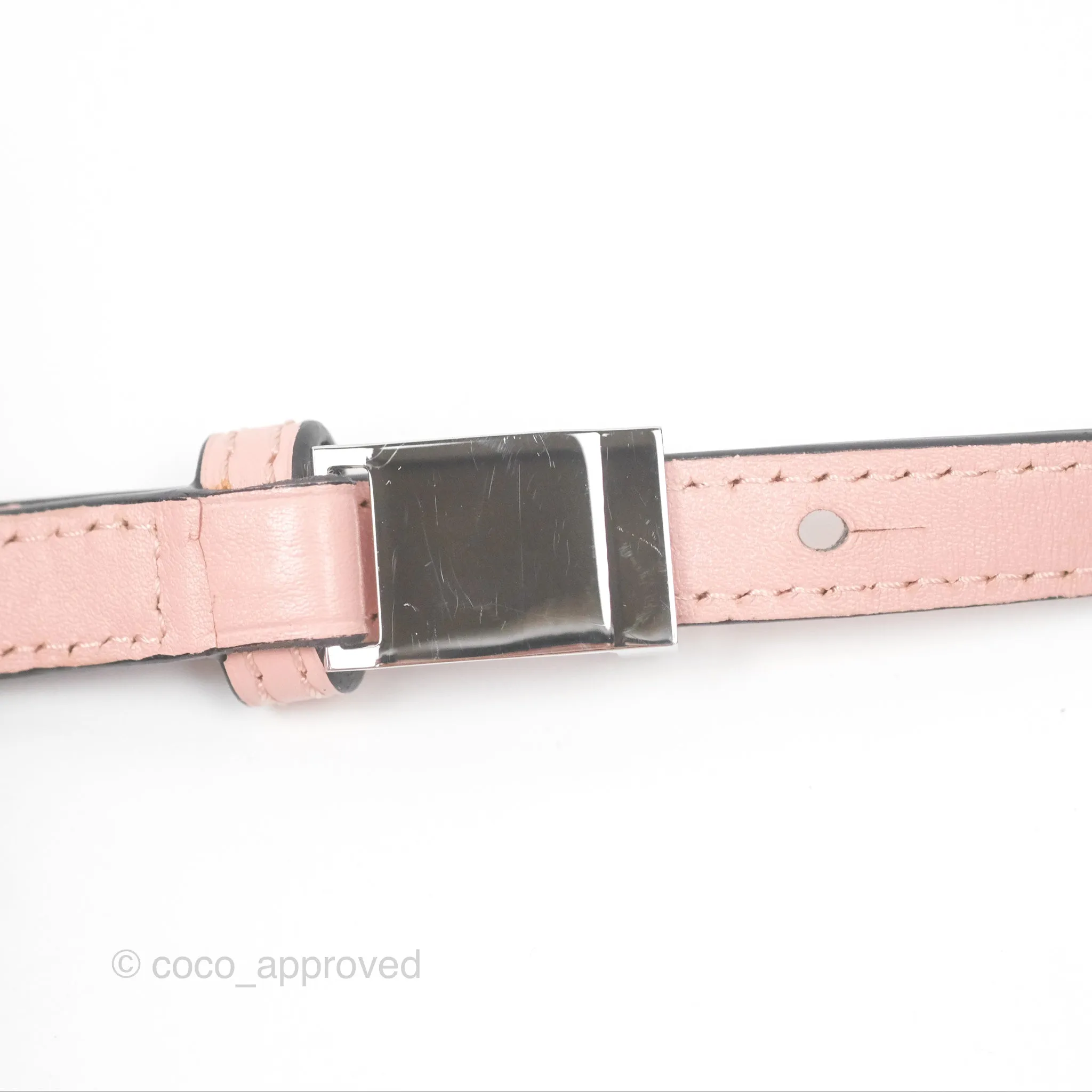 Loewe Small Barcelona Pink White Checkered Calfskin Silver Hardware