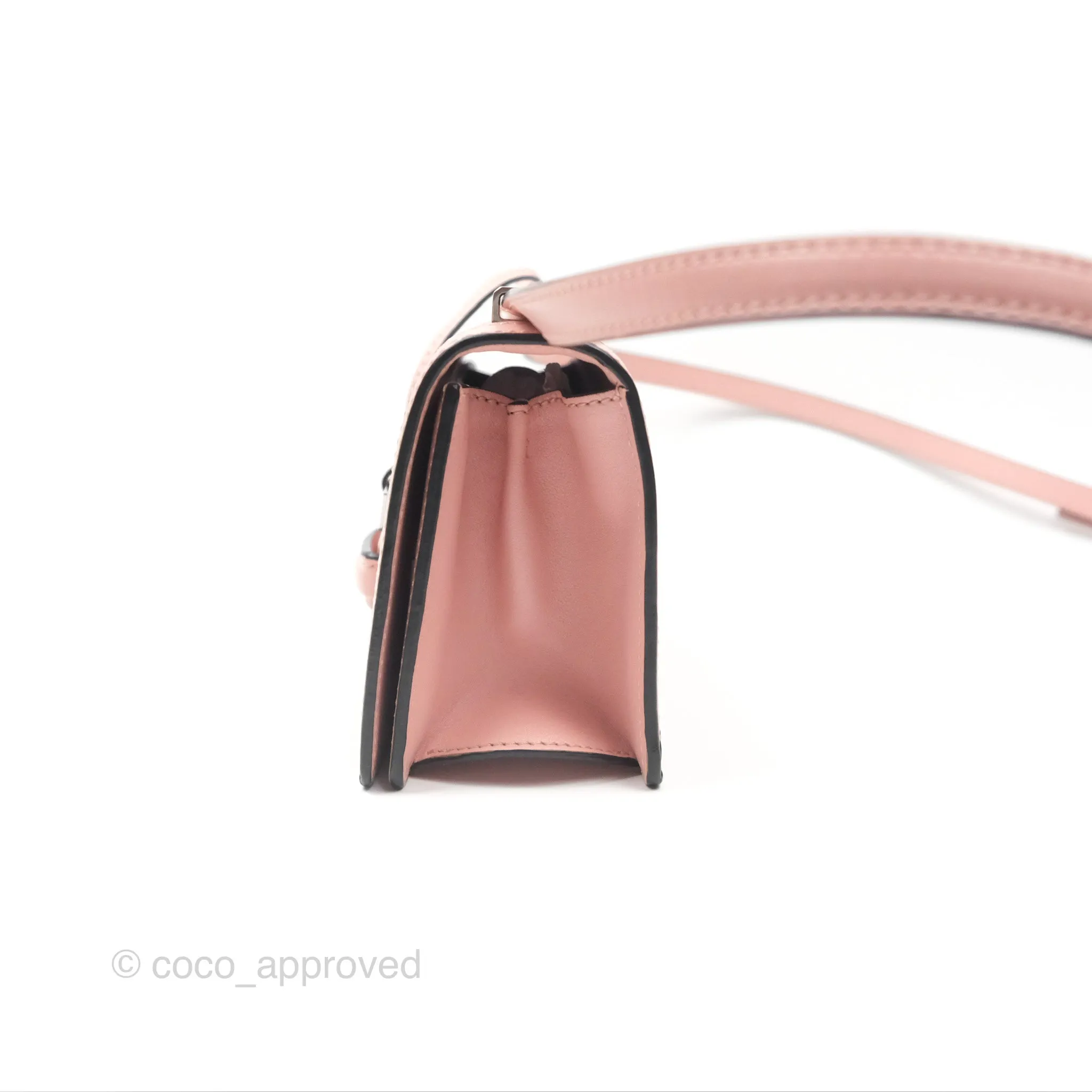 Loewe Small Barcelona Pink White Checkered Calfskin Silver Hardware