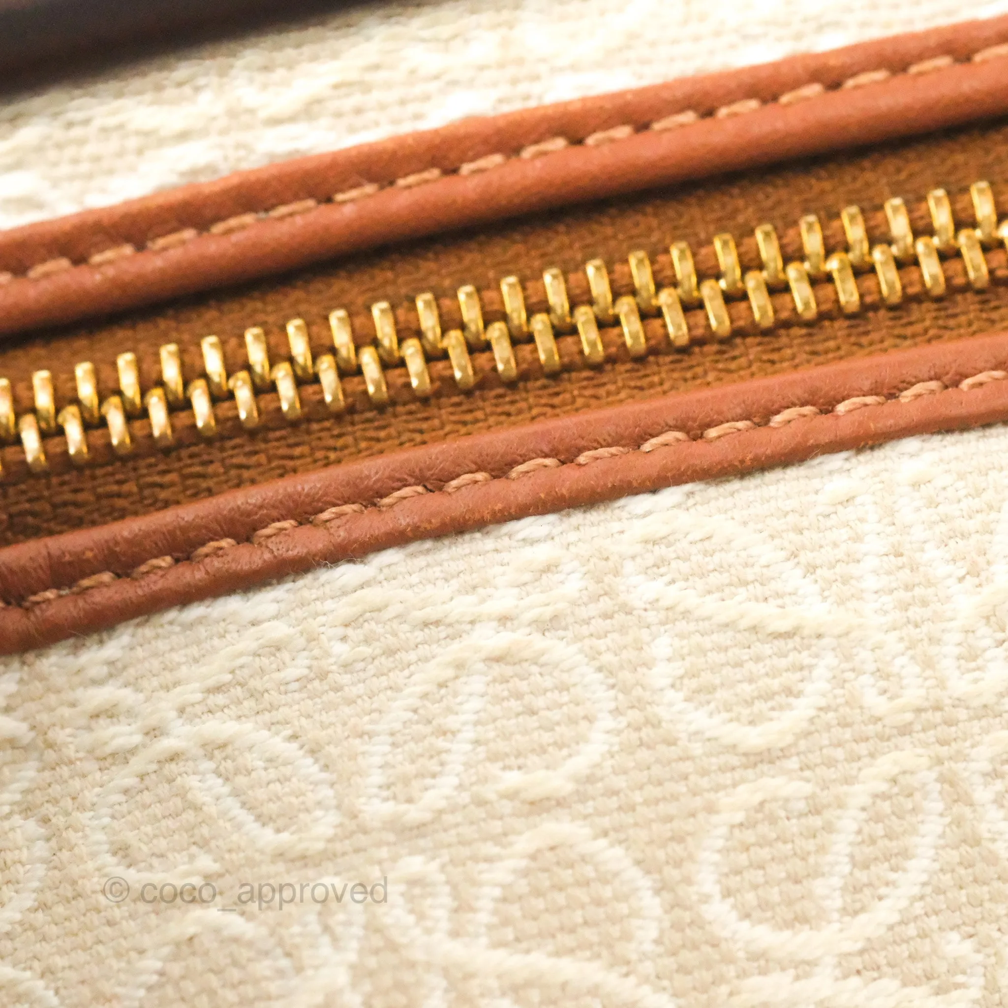 Loewe Small Cubi bag in Anagram Jacquard & Calfskin Ecru/Tan