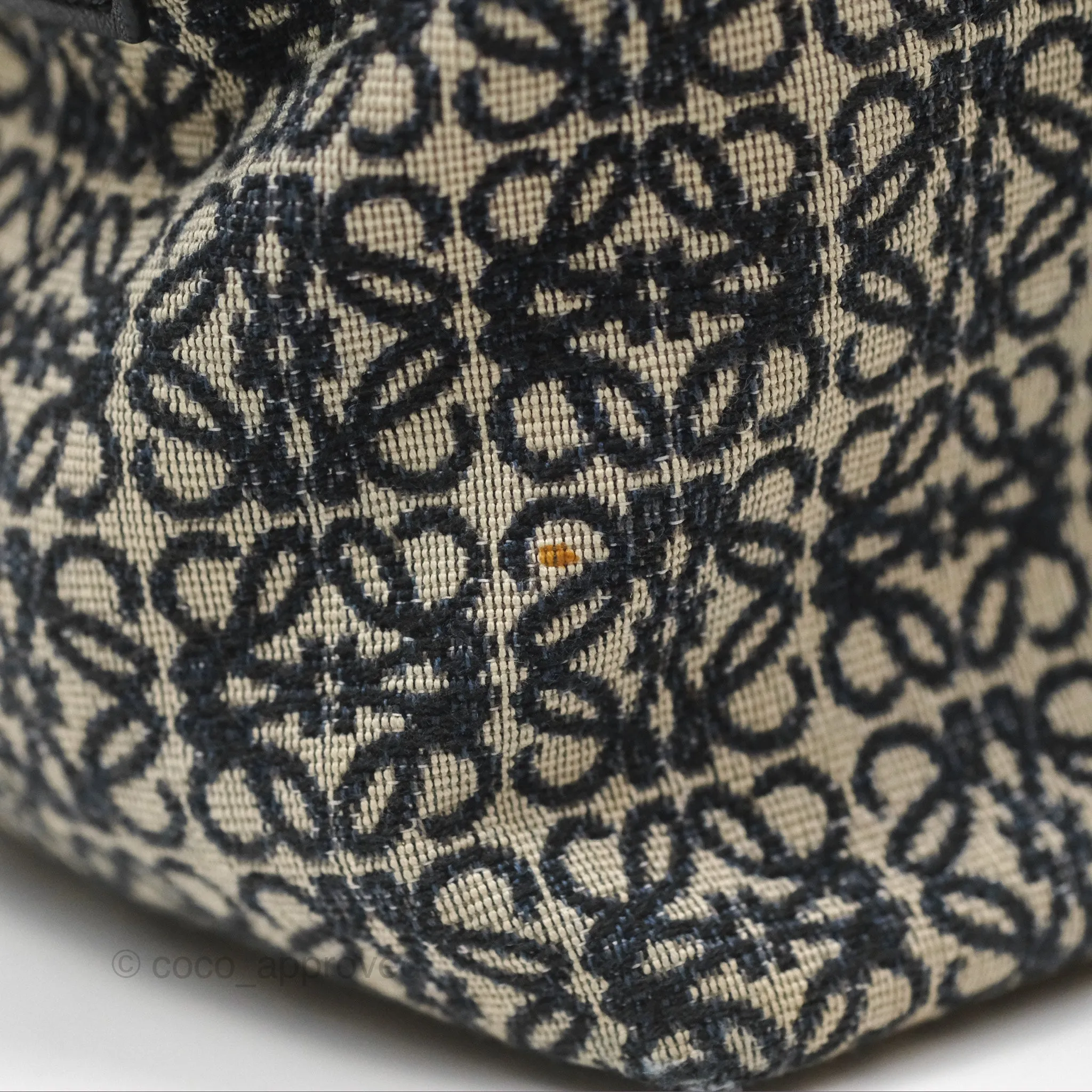 Loewe Small Cubi bag in Anagram Jacquard & Calfskin Navy/ Black