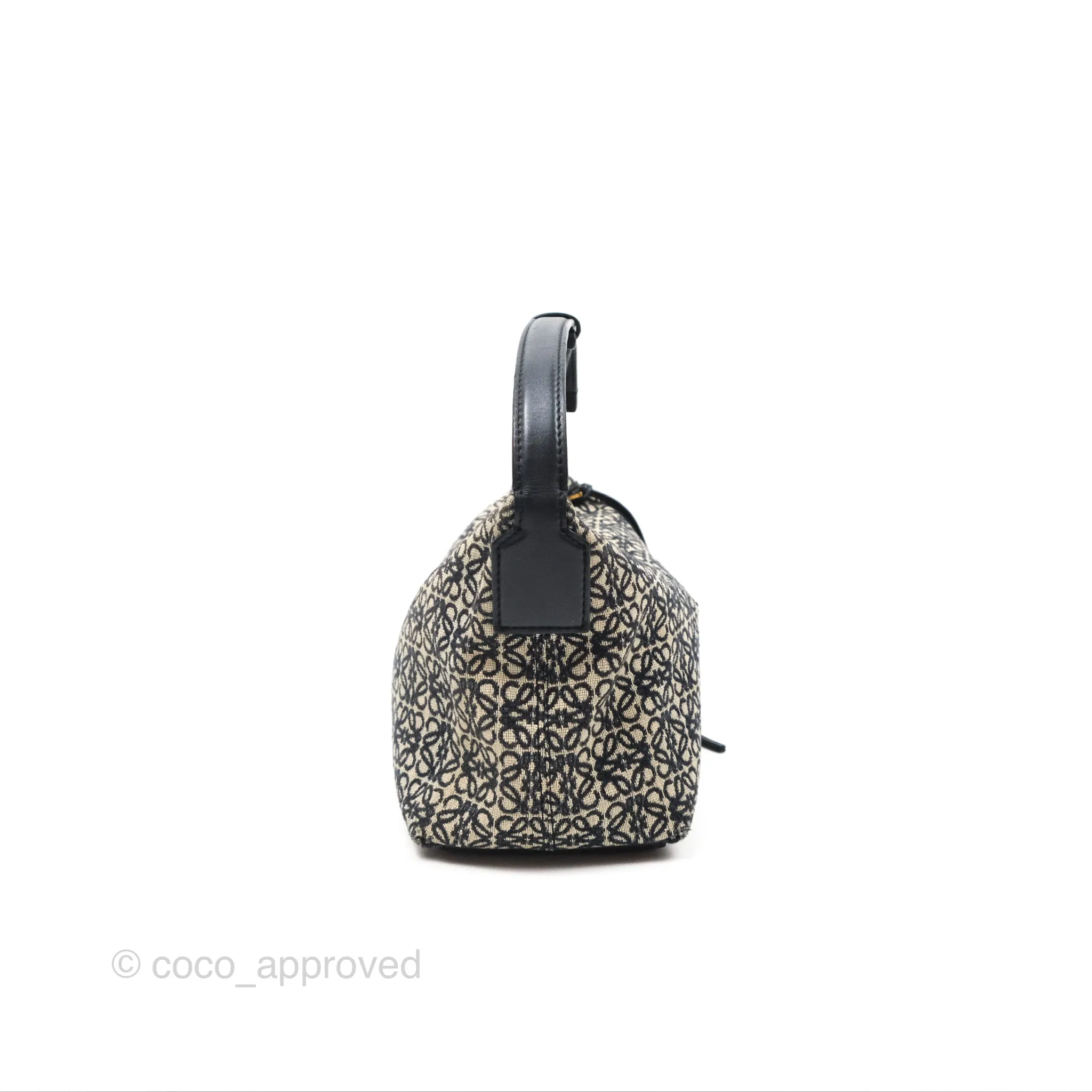 Loewe Small Cubi bag in Anagram Jacquard & Calfskin Navy/ Black