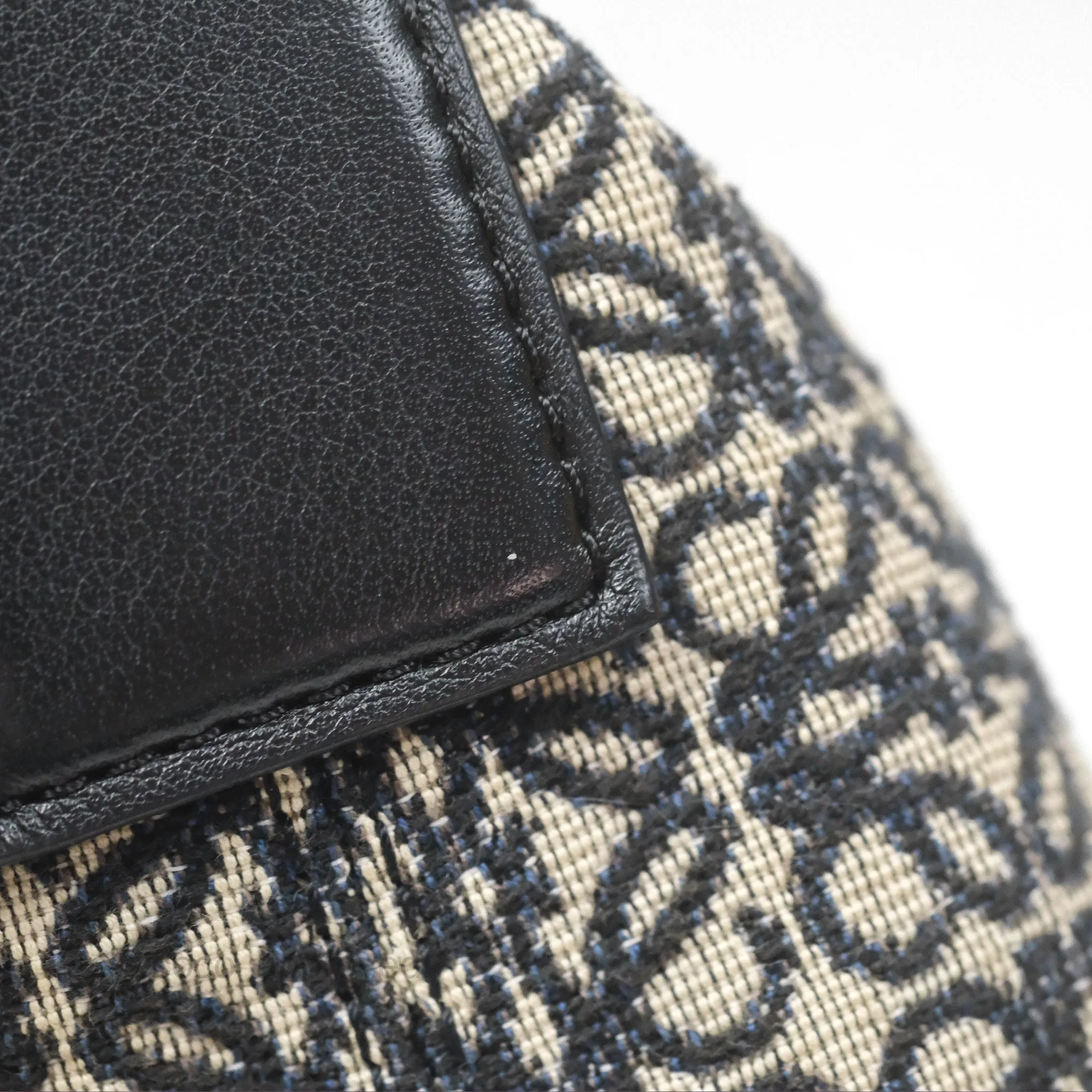 Loewe Small Cubi bag in Anagram Jacquard & Calfskin Navy/ Black