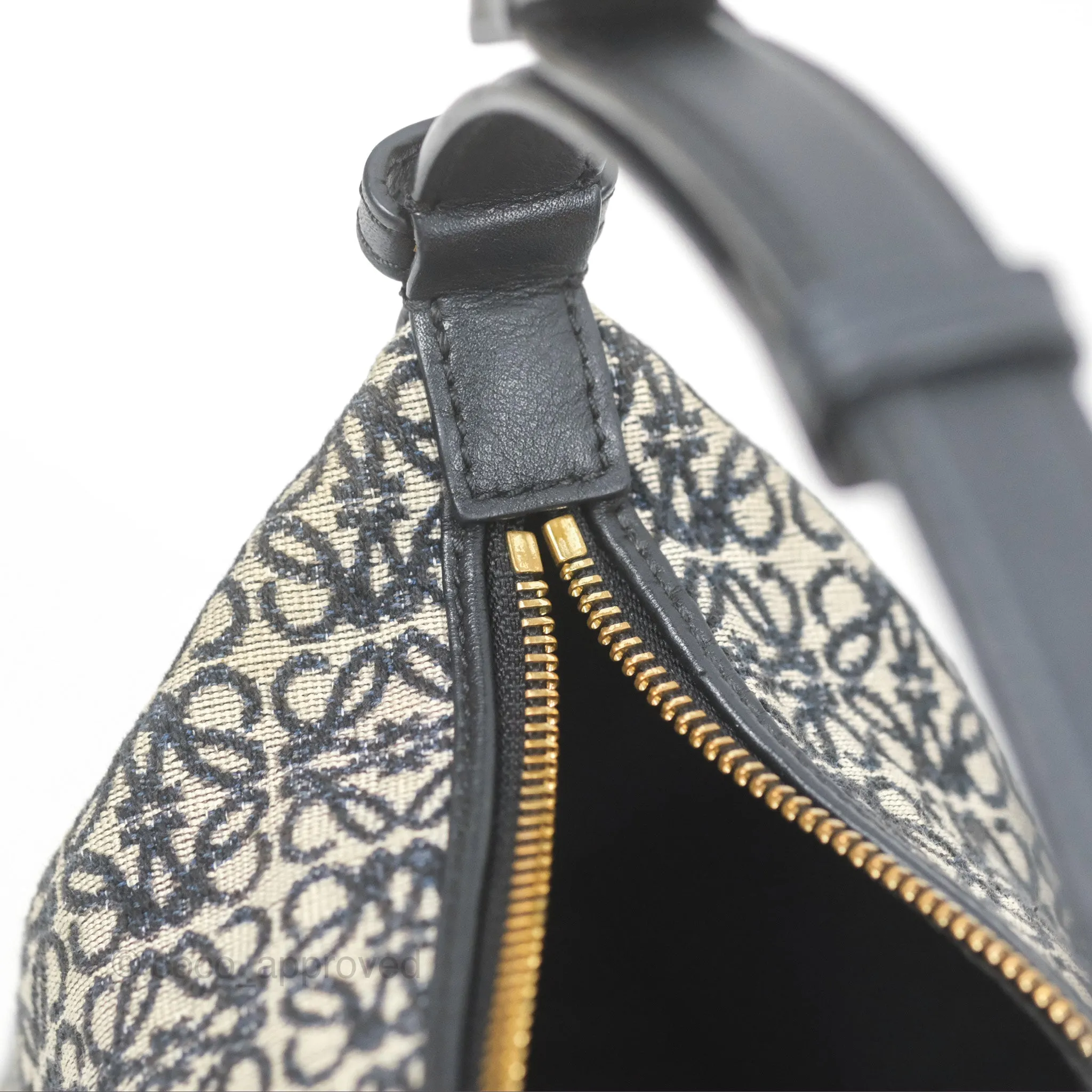 Loewe Small Cubi bag in Anagram Jacquard & Calfskin Navy/ Black