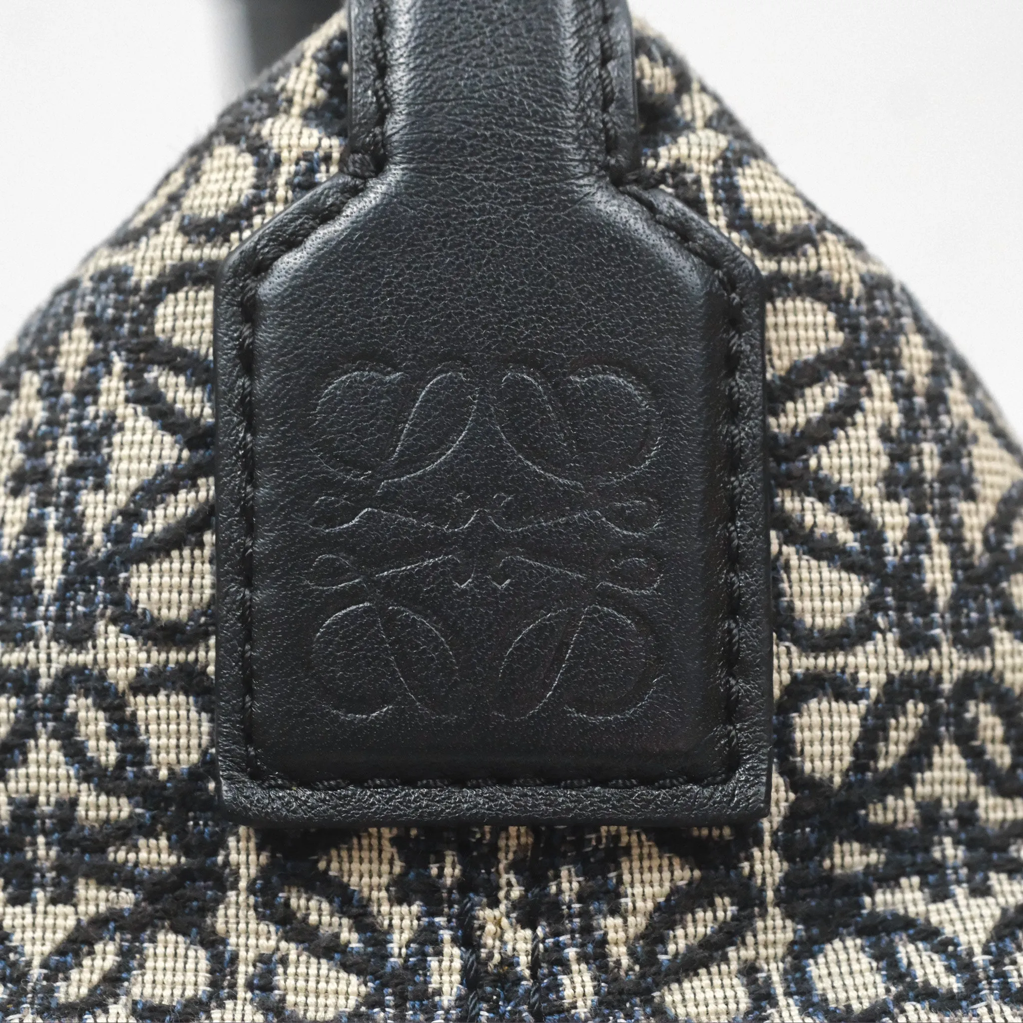 Loewe Small Cubi bag in Anagram Jacquard & Calfskin Navy/ Black