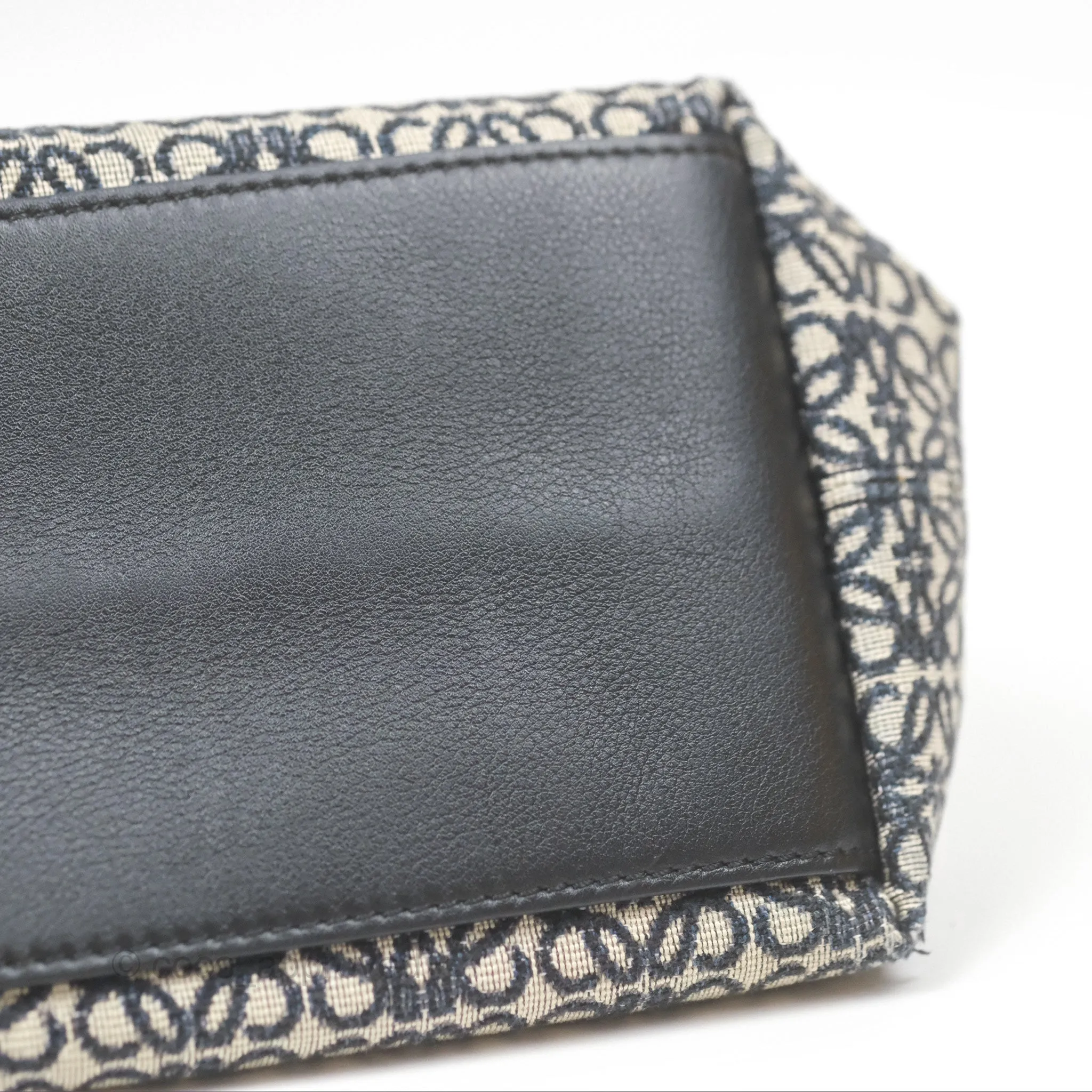 Loewe Small Cubi bag in Anagram Jacquard & Calfskin Navy/ Black